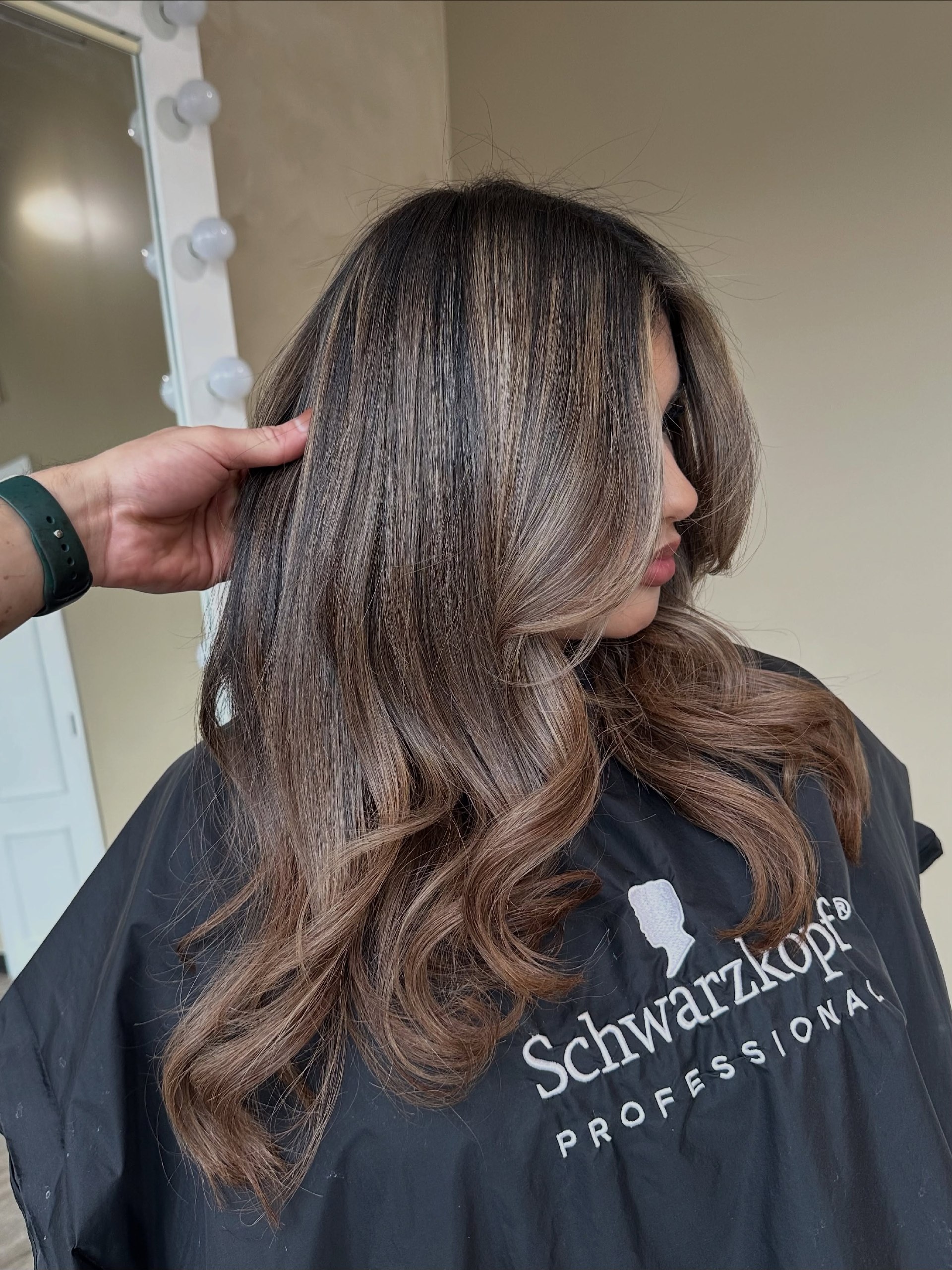 Dimensional Mushroom Brown Balayage Waves