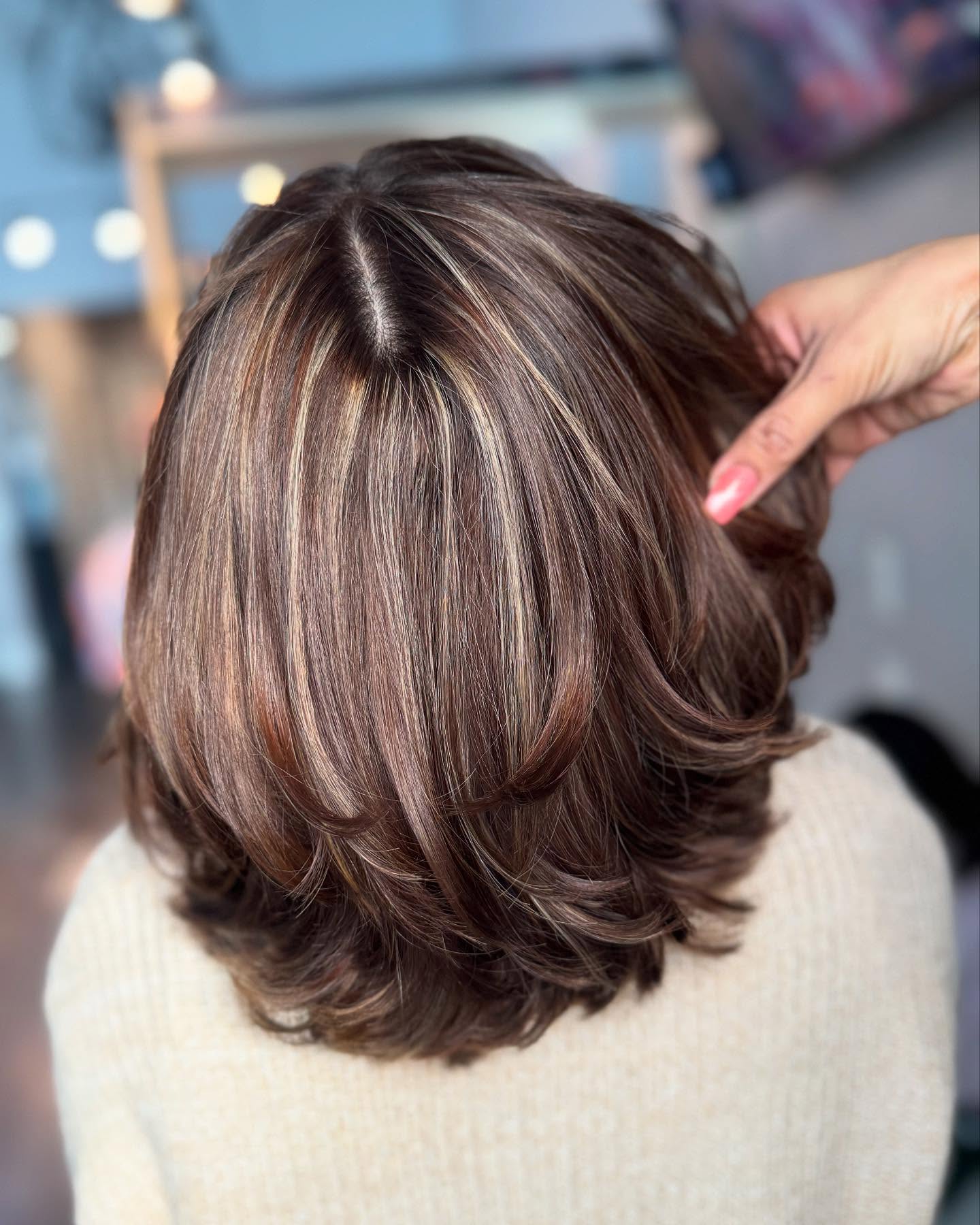Warm Chocolate Brown With Caramel Highlights