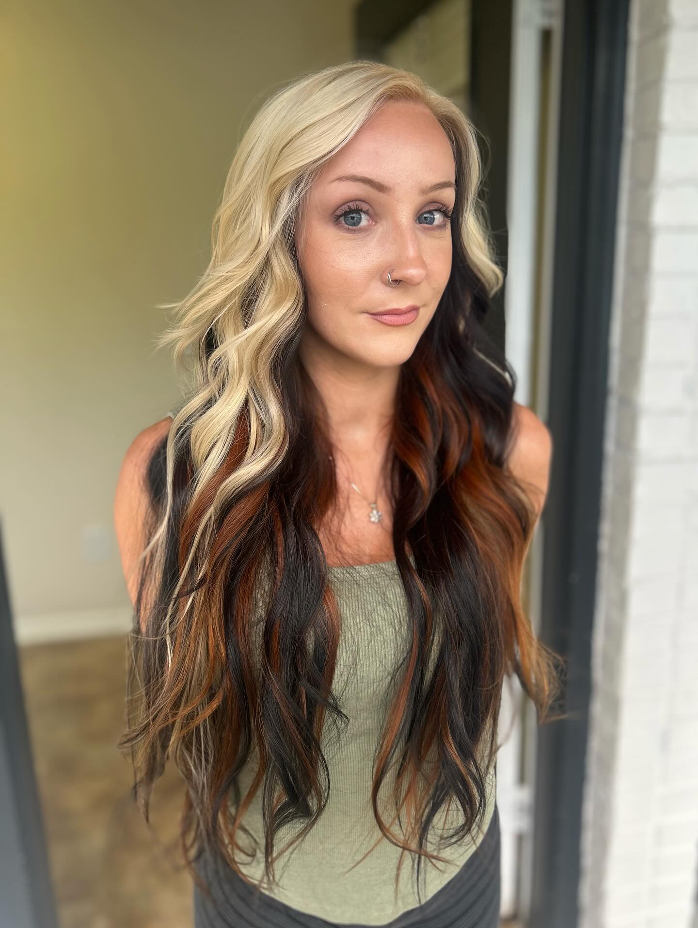 Monochromatic Calico Hair With Beach Waves