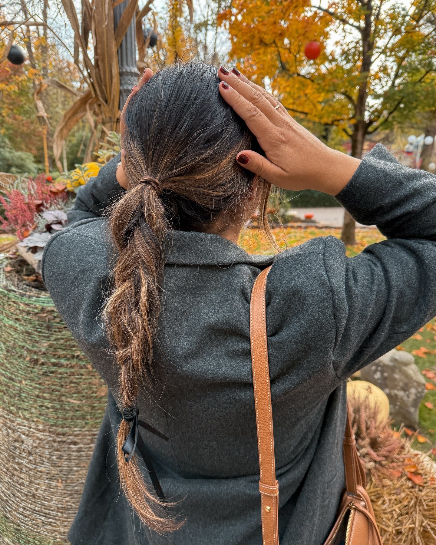 Messy French Braid With Ribbon Detail