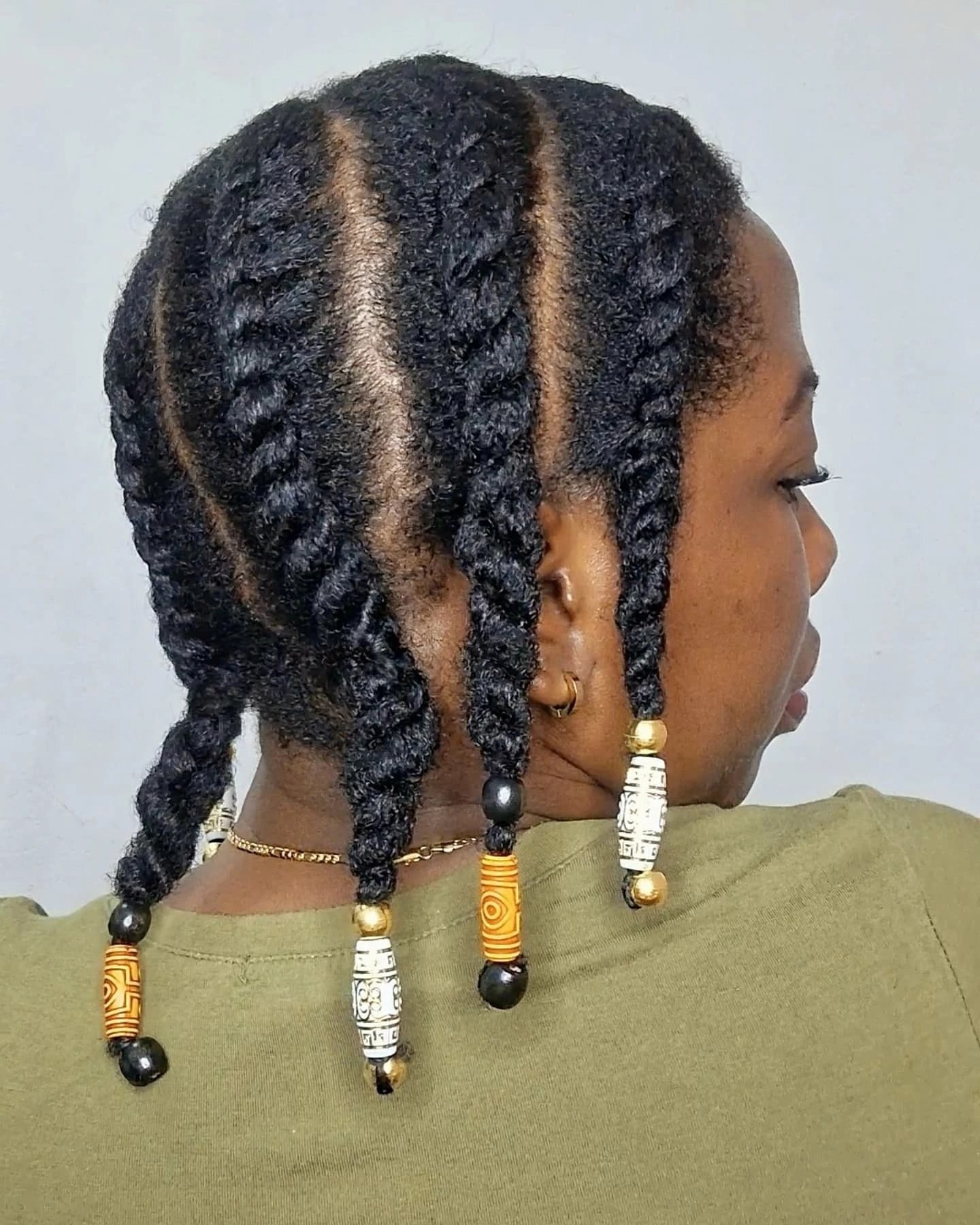 Braided Tribal Vibes With Wooden Beads