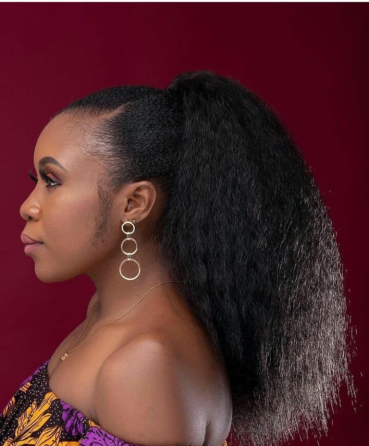 Voluminous High Ponytail With Natural Texture