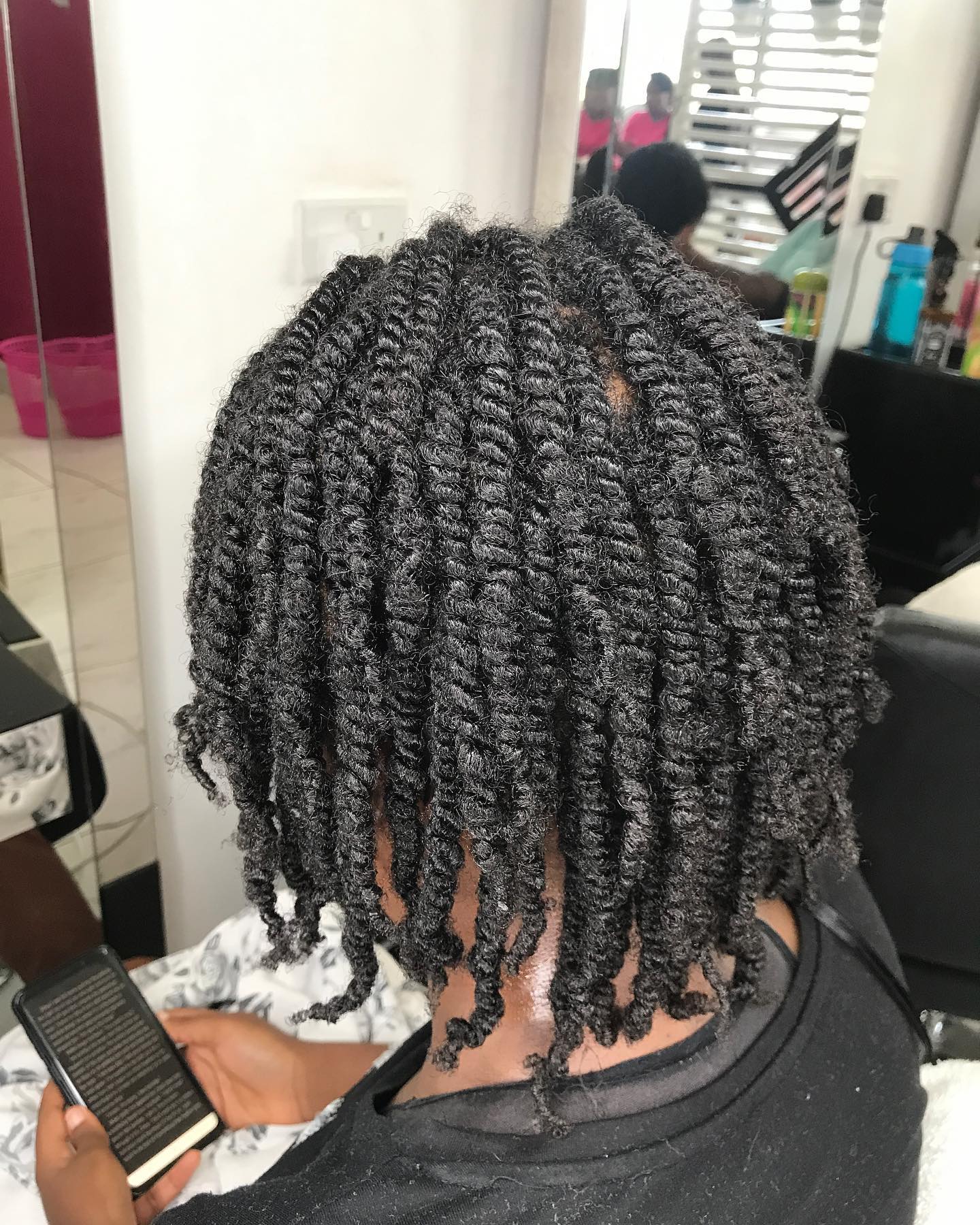 Defined Two-Strand Twists On 4c Hair