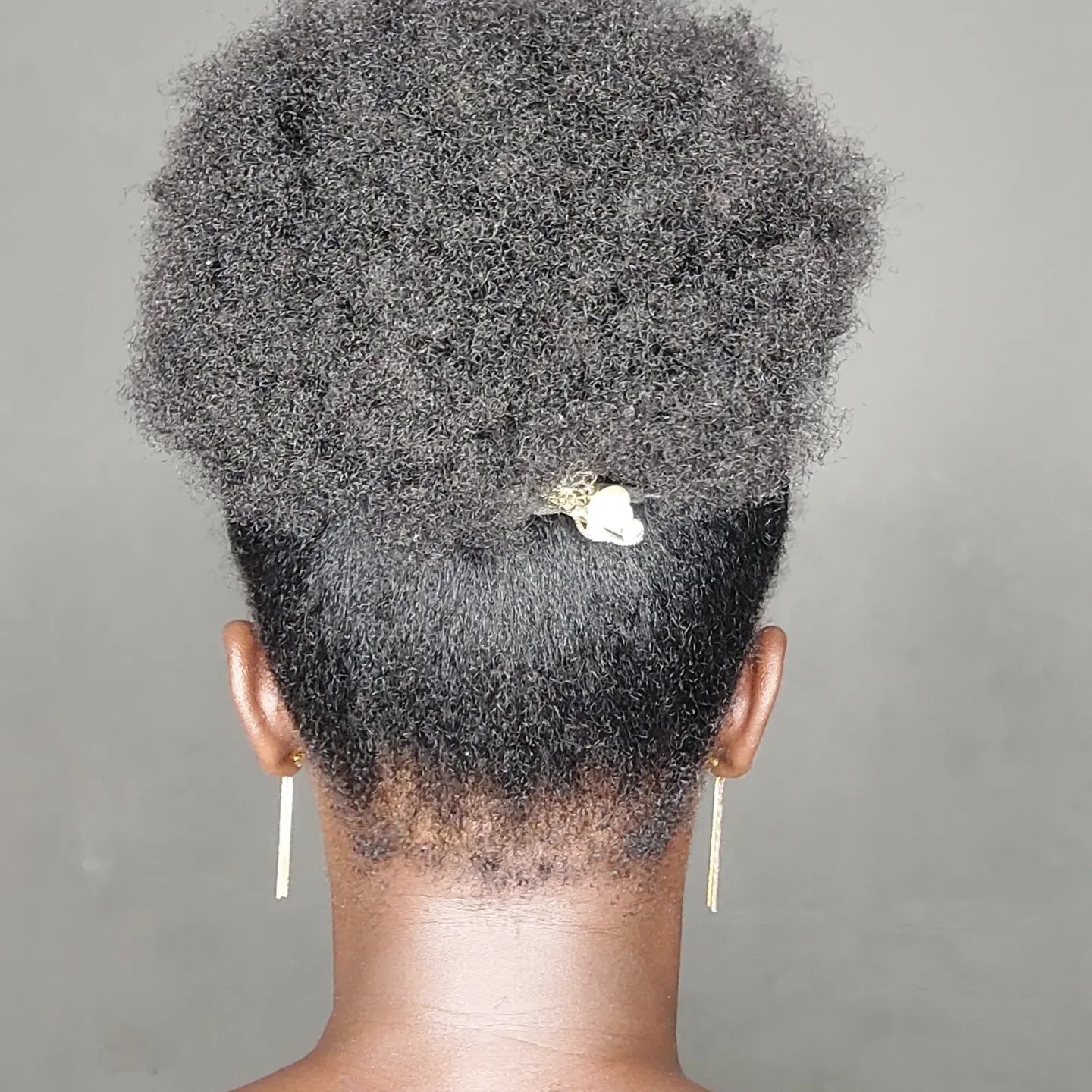 Voluminous Type 4C Afro With Elegant Barrette