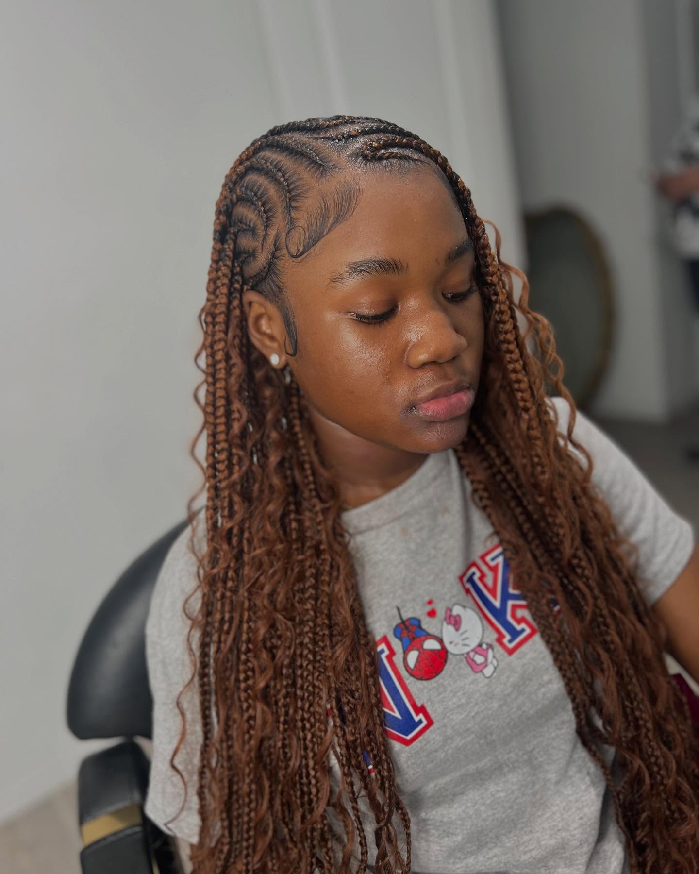 Fulani Braids With Curly Ends