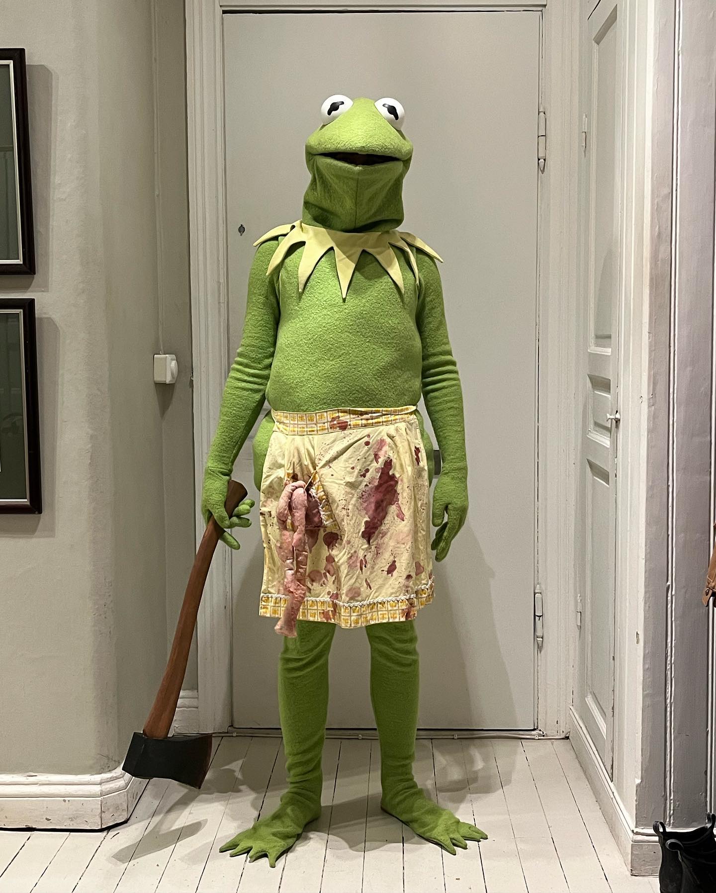 Bloody Butcher Kermit The Frog Halloween Costume