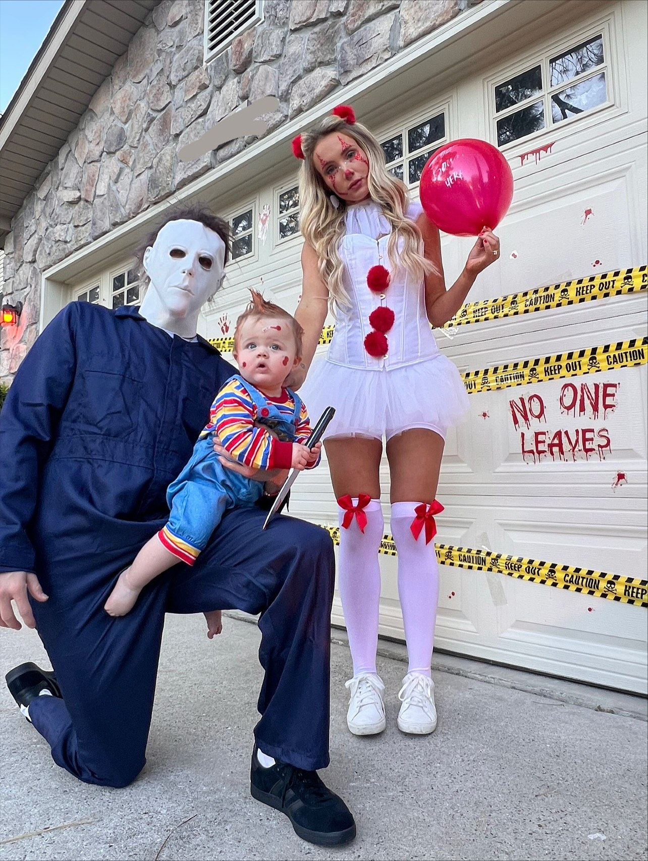 Scary Family Halloween Costume Trio
