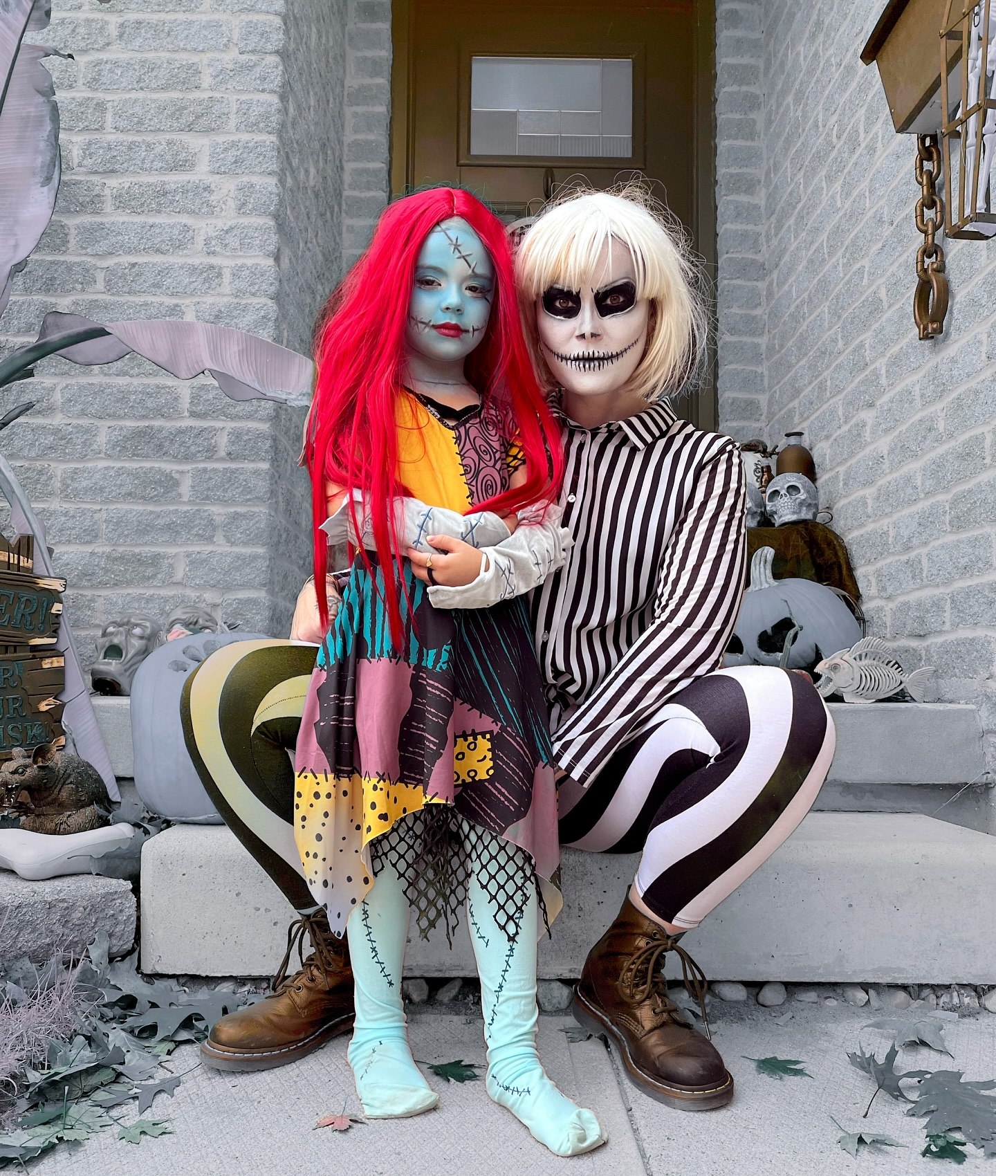 Creepy Doll And Striped Pal Halloween Costumes