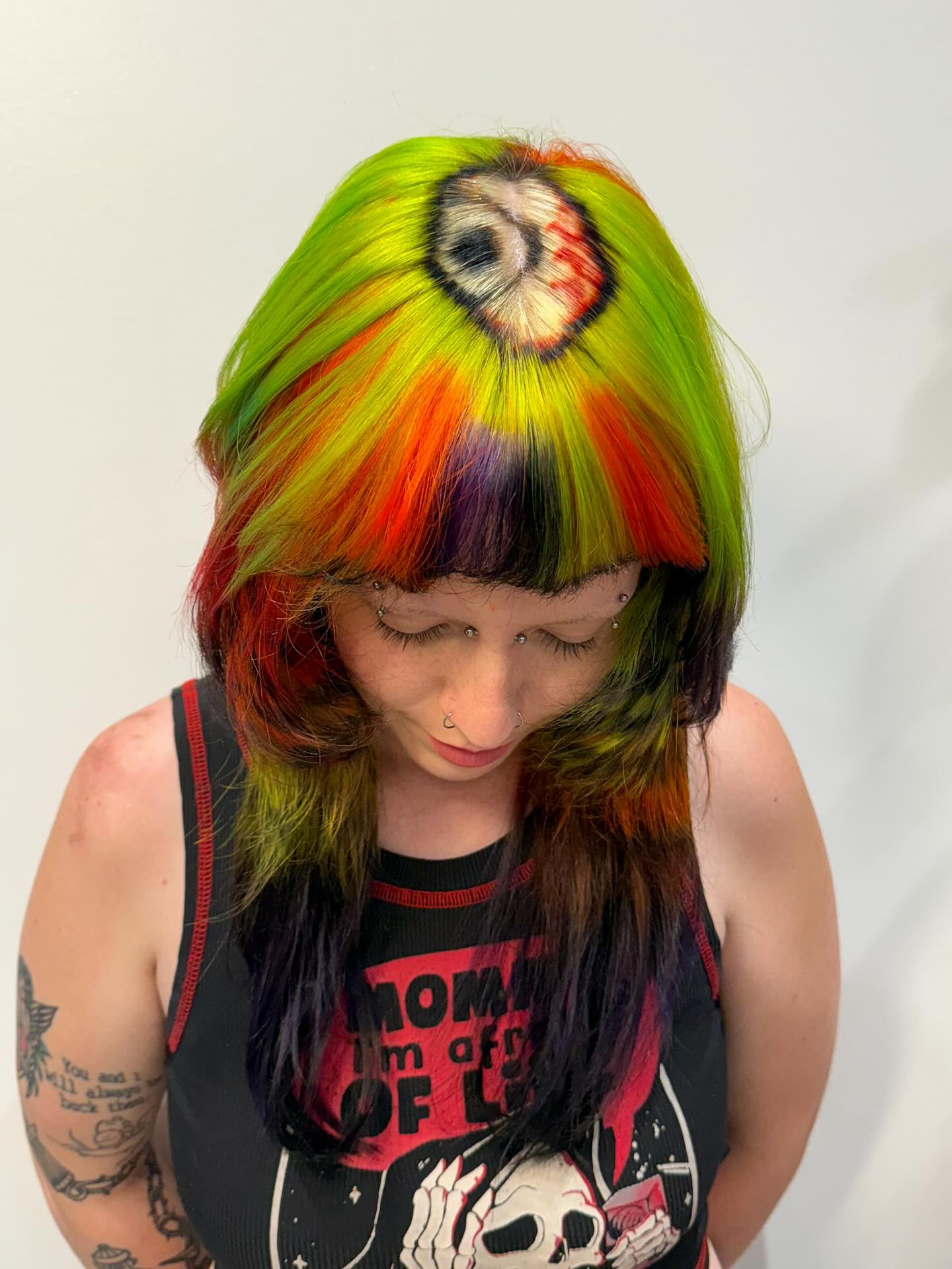 Freaky Eyeball Halloween Hair Art