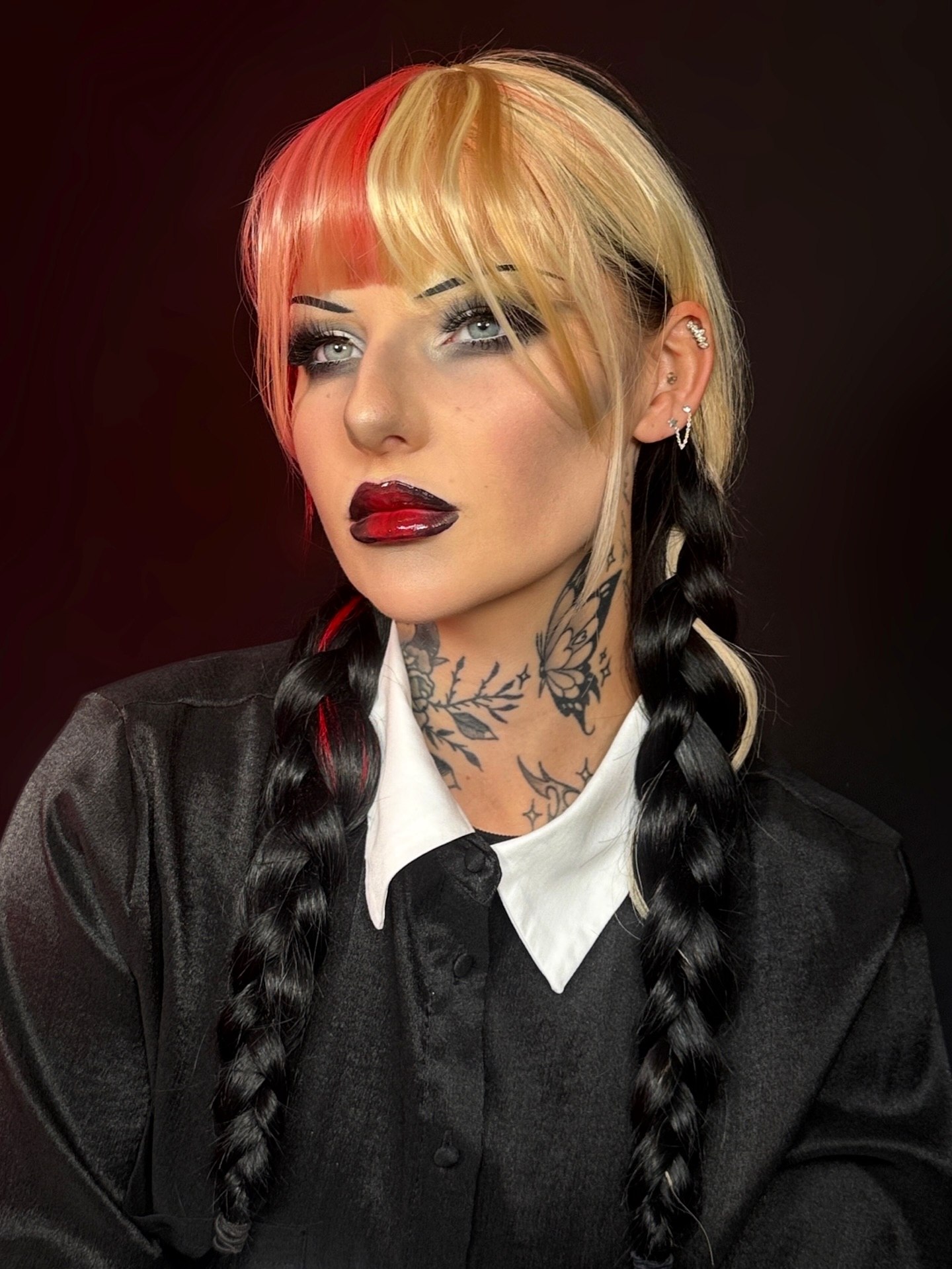 Spooky Spider Web Ponytail Halloween Hairstyle