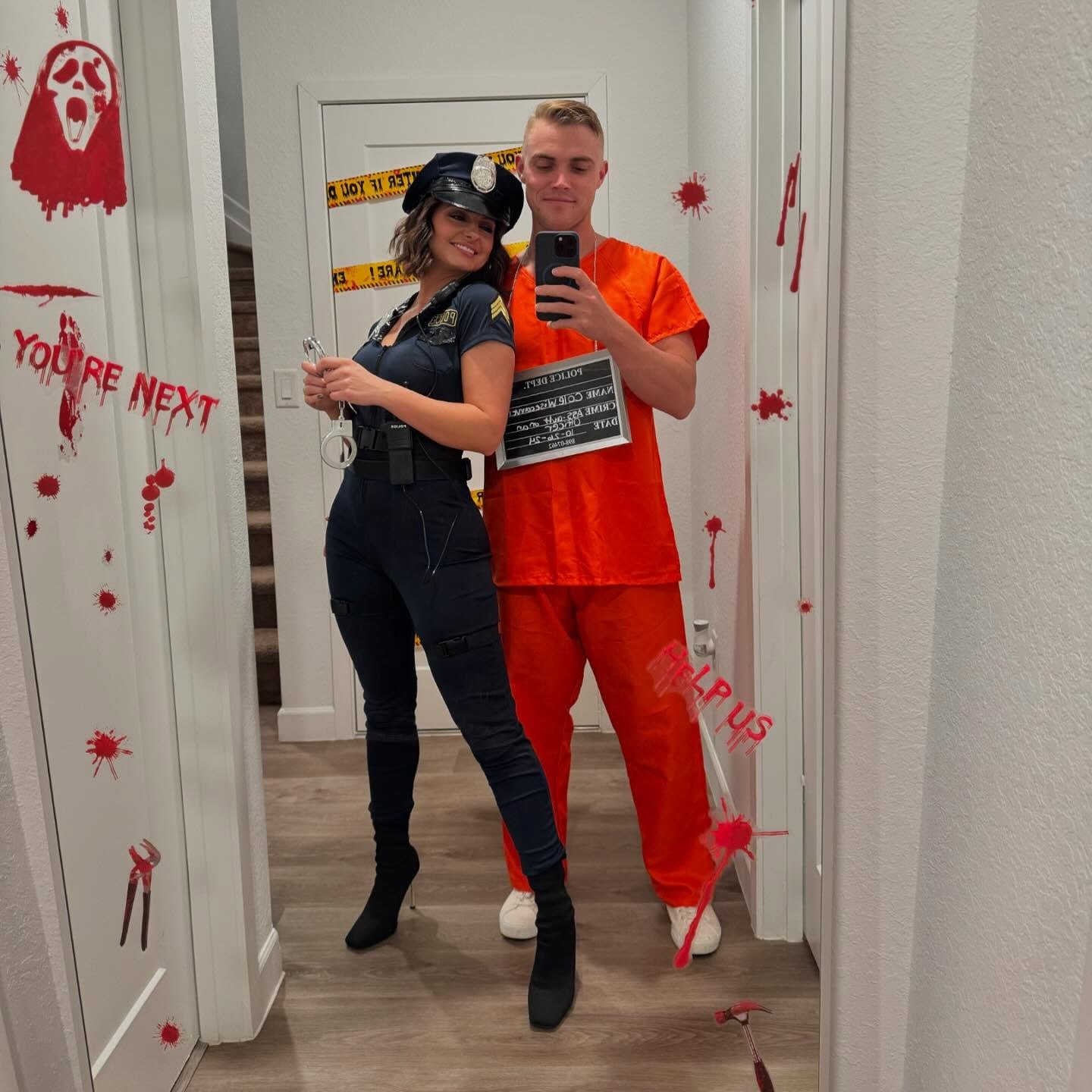 Cop and Prisoner Halloween Couple Costume