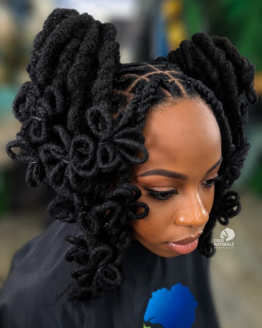 Mystical Braided Double Buns With Loose Curls