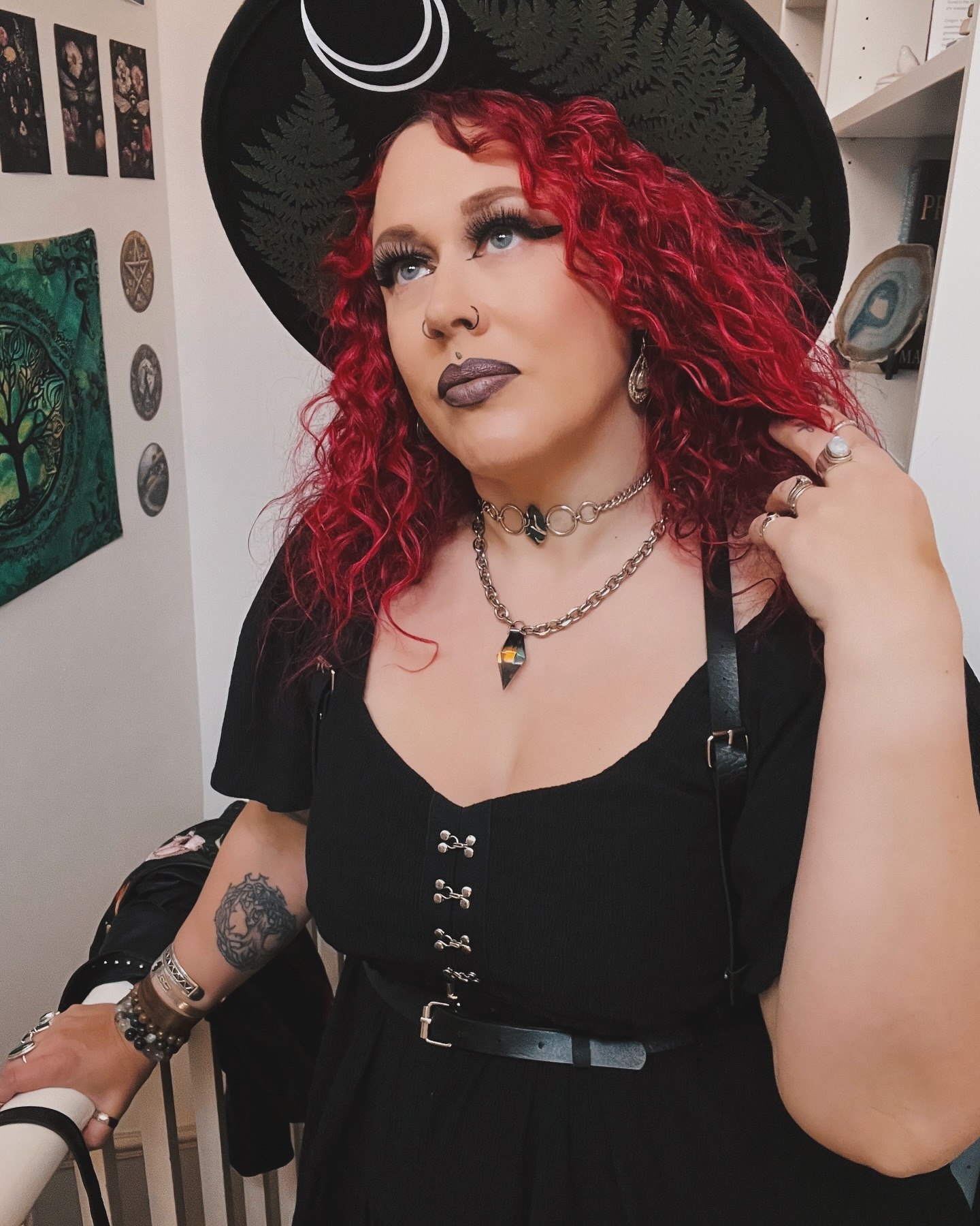 Fiery Red Curls With A Witchy Vibe