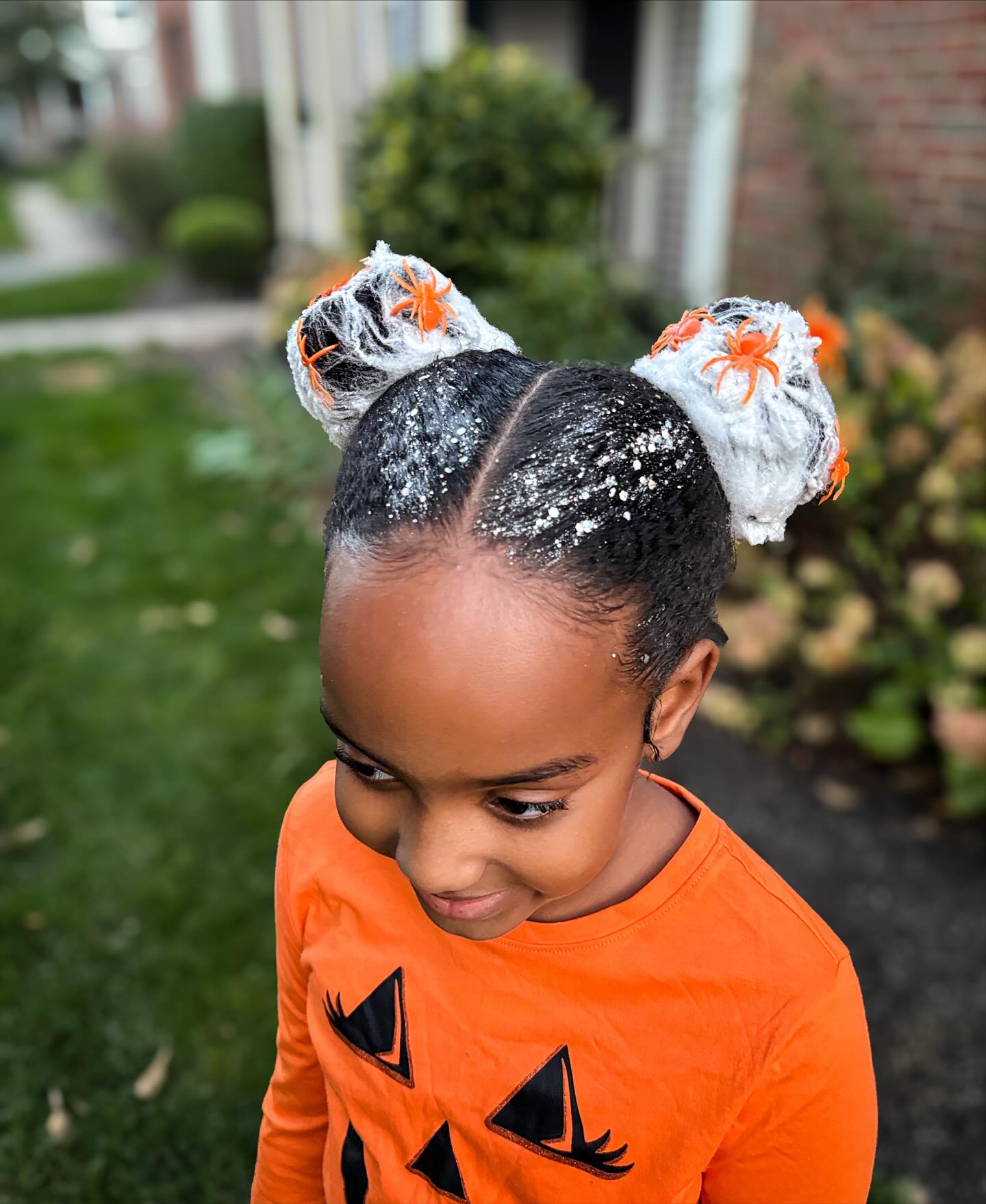 Spooky Spider Web Double Buns