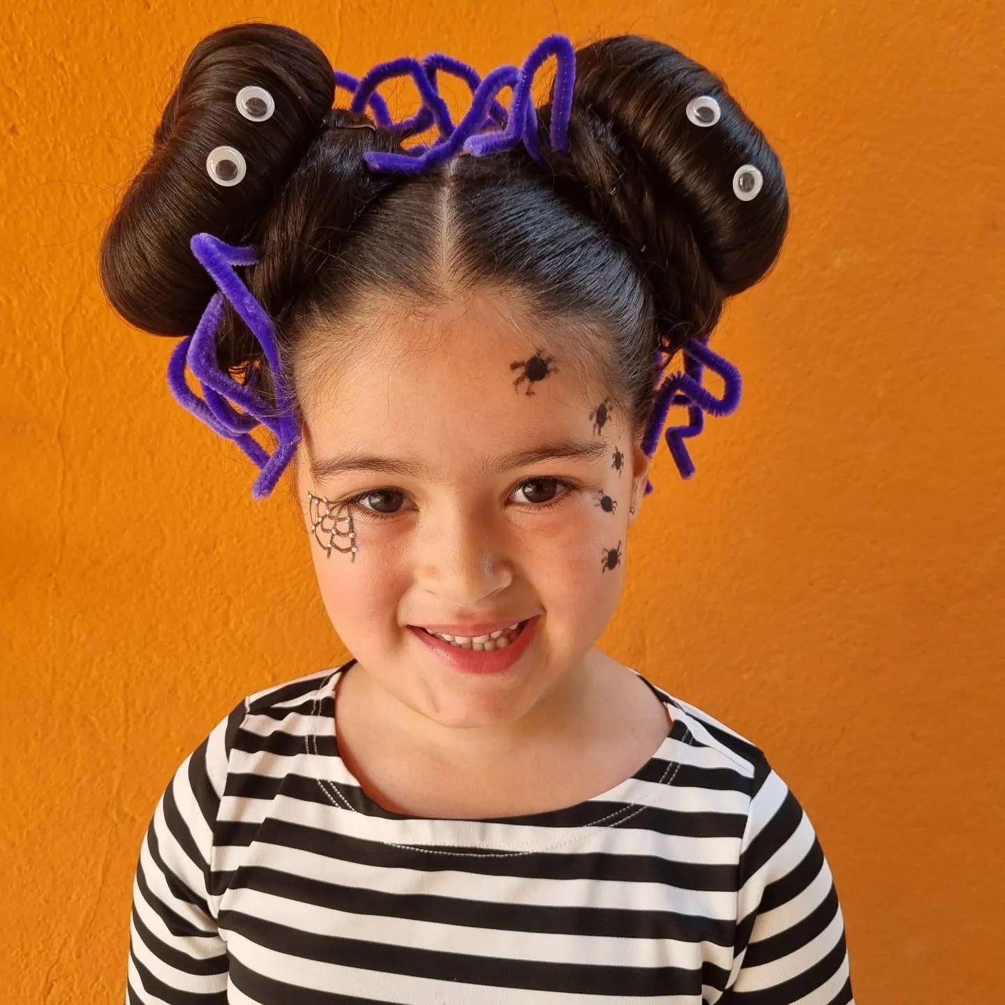 Spider Web Buns With Googly Eye Accent