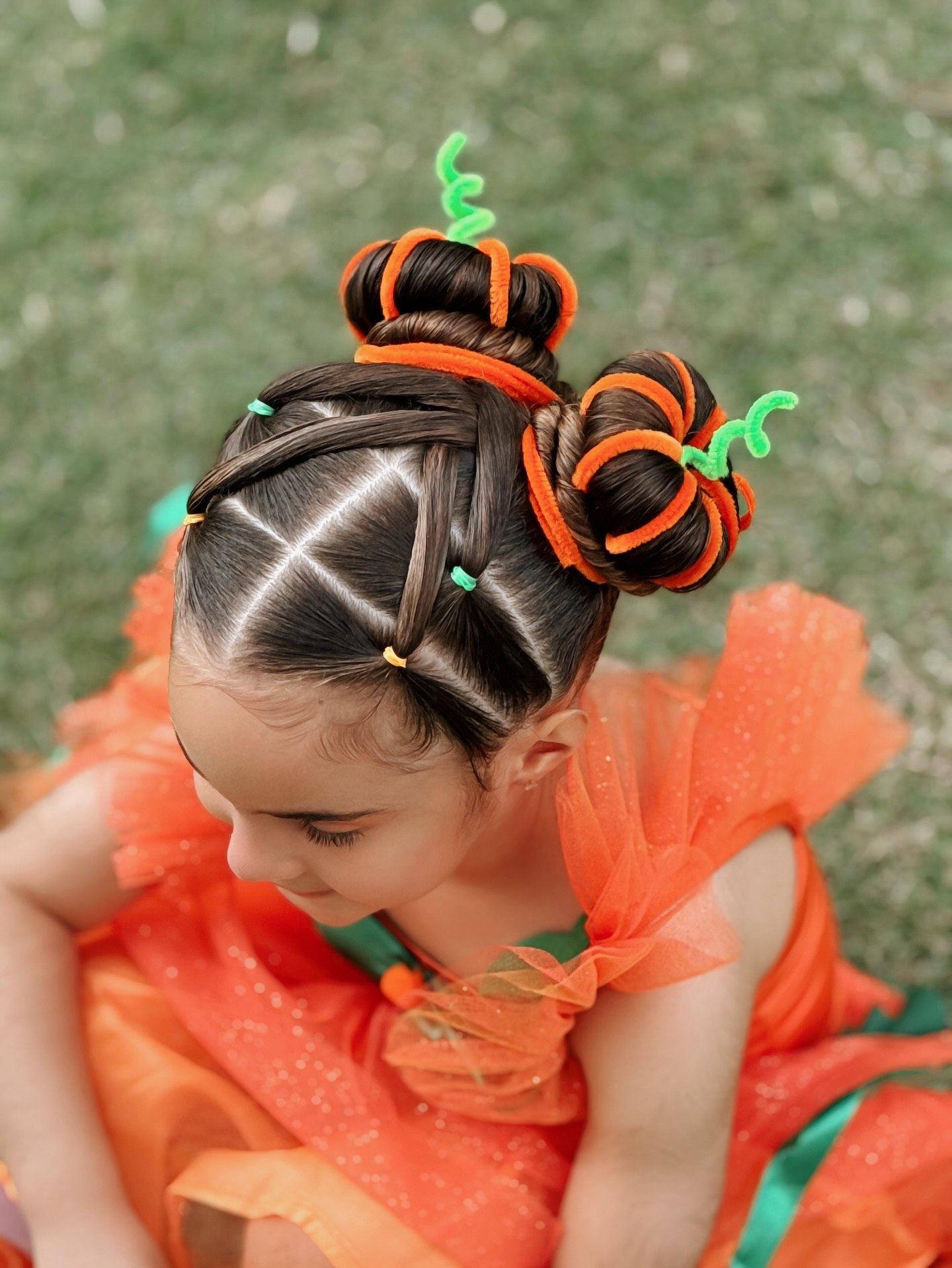 Cute Pumpkin Halloween Hair Buns 2026