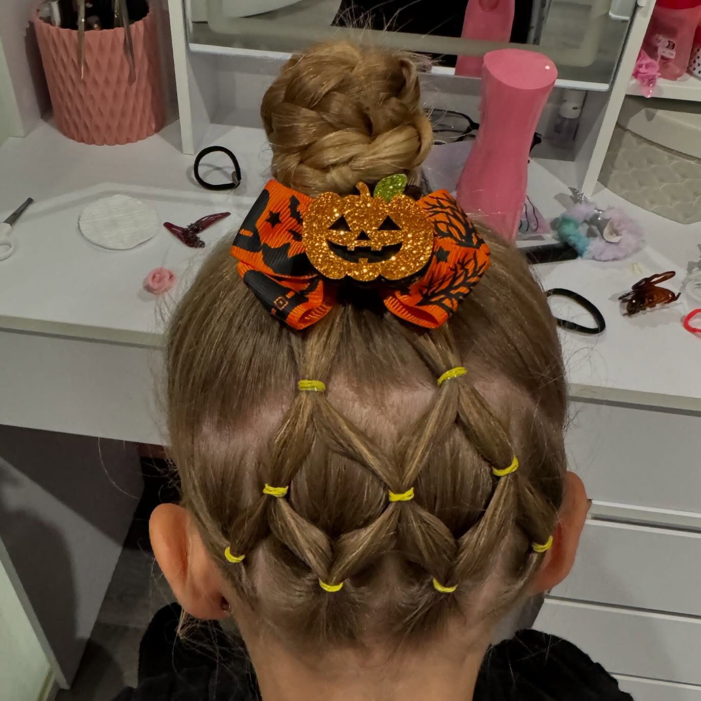 Braided Pumpkin Patch Updo For Halloween