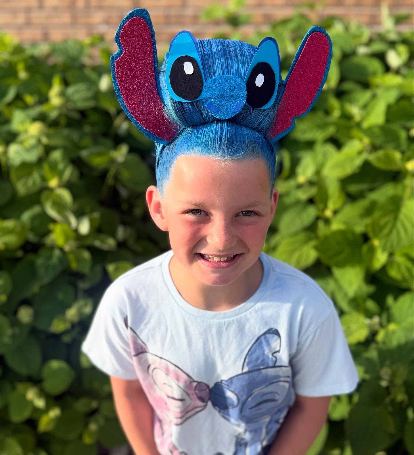 Blue Stitch Hair Bun Halloween Costume