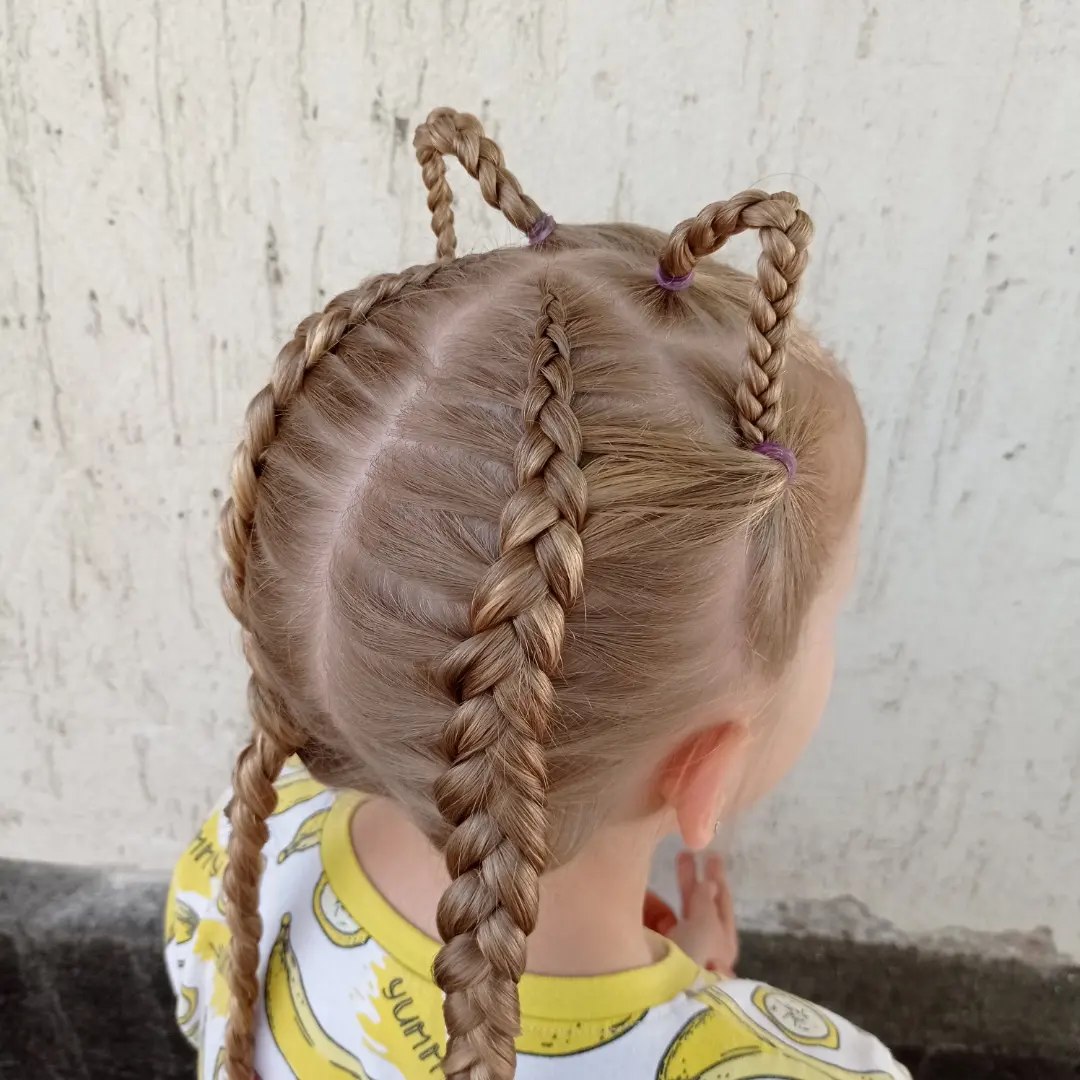 Cute Braided Cat Ears Twists For Kids