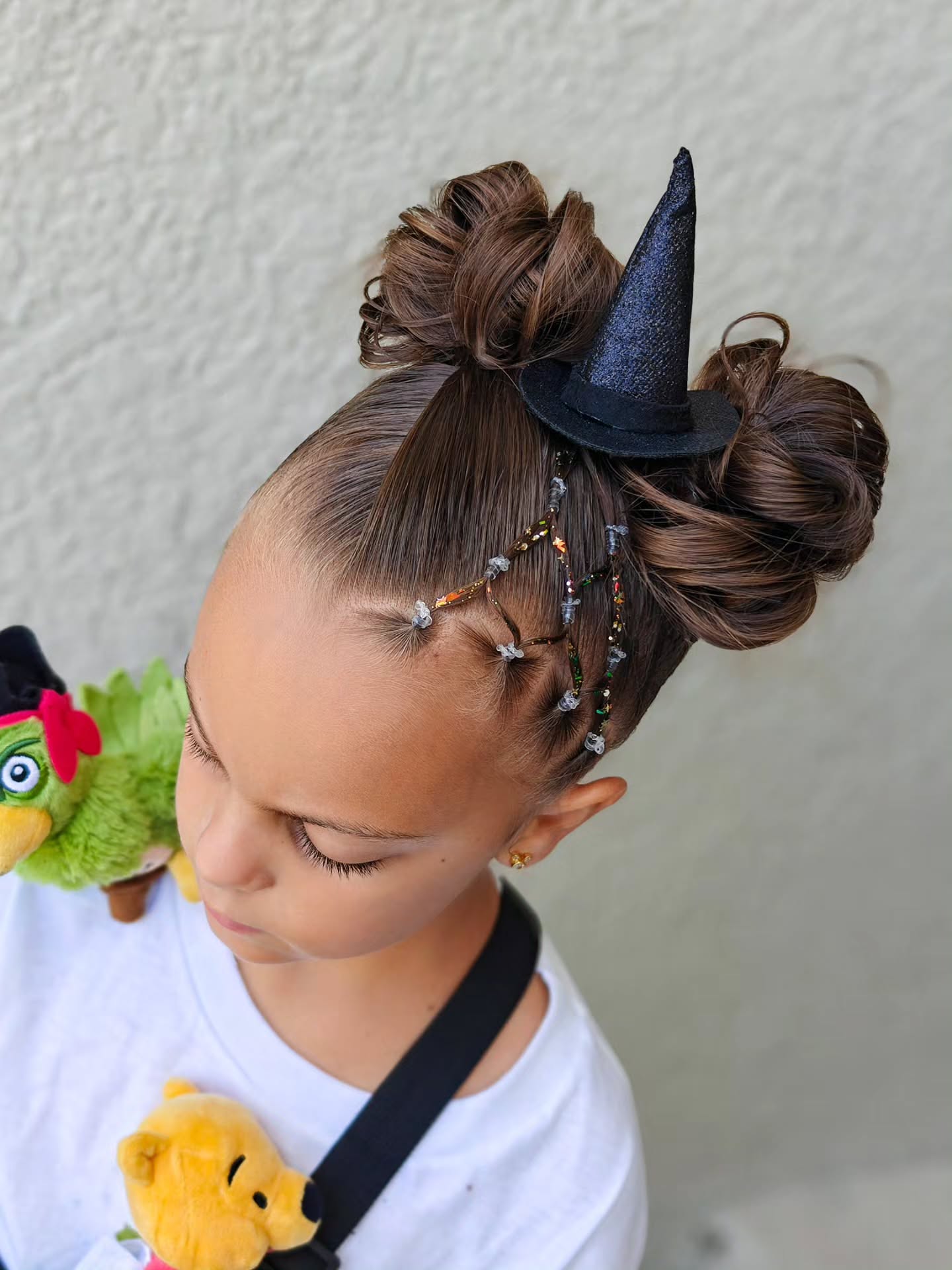 Witchy Double Buns With Beaded Strands