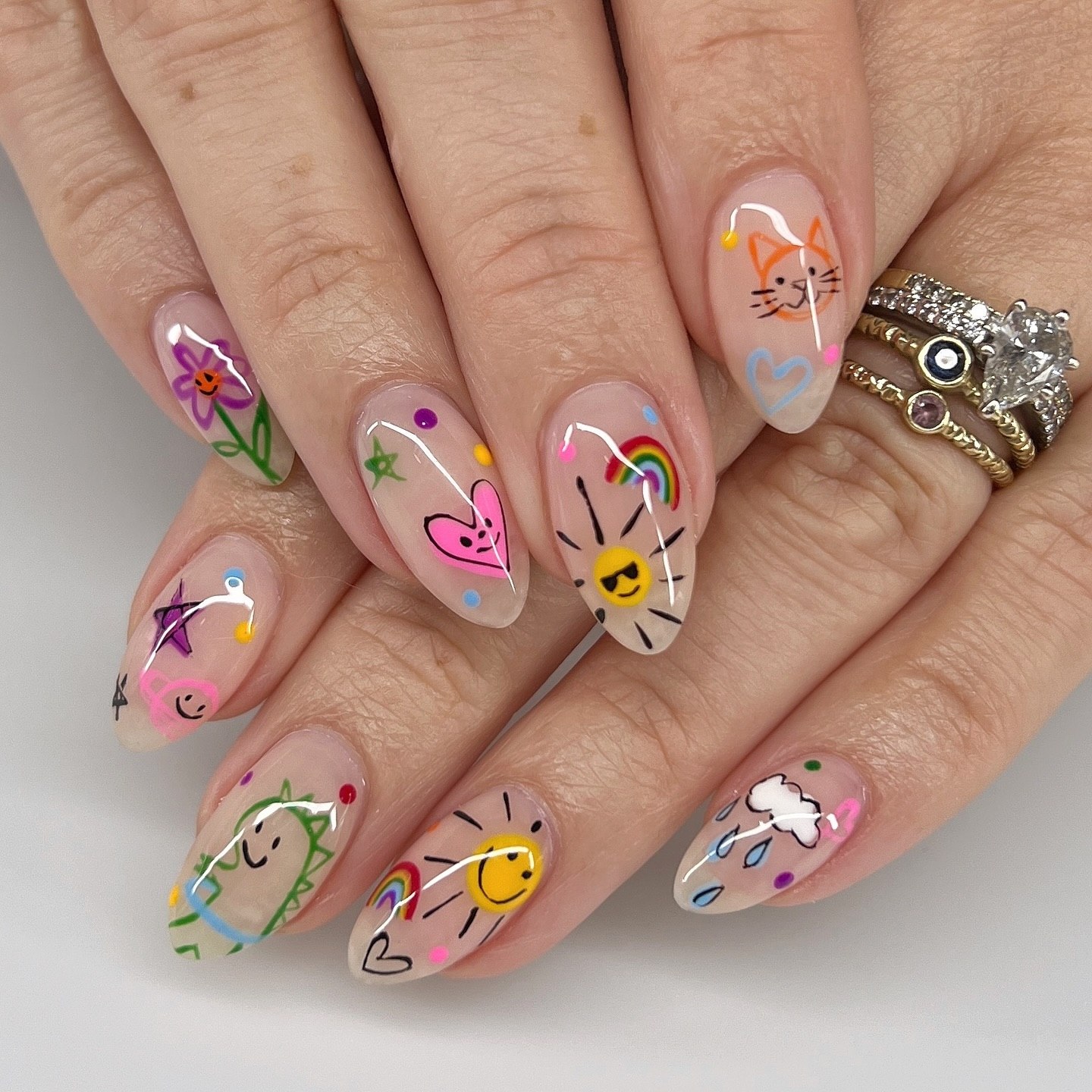 Playful Character Art With Pastel Accents