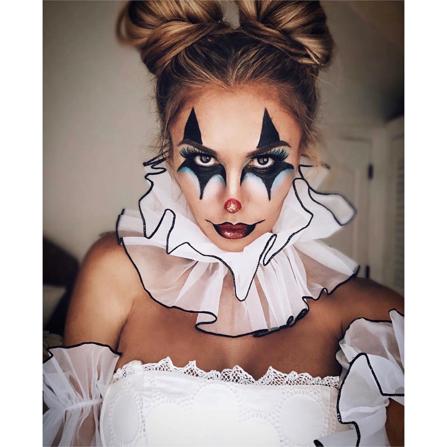 Twisted Pigtail Buns Clown Hairstyle