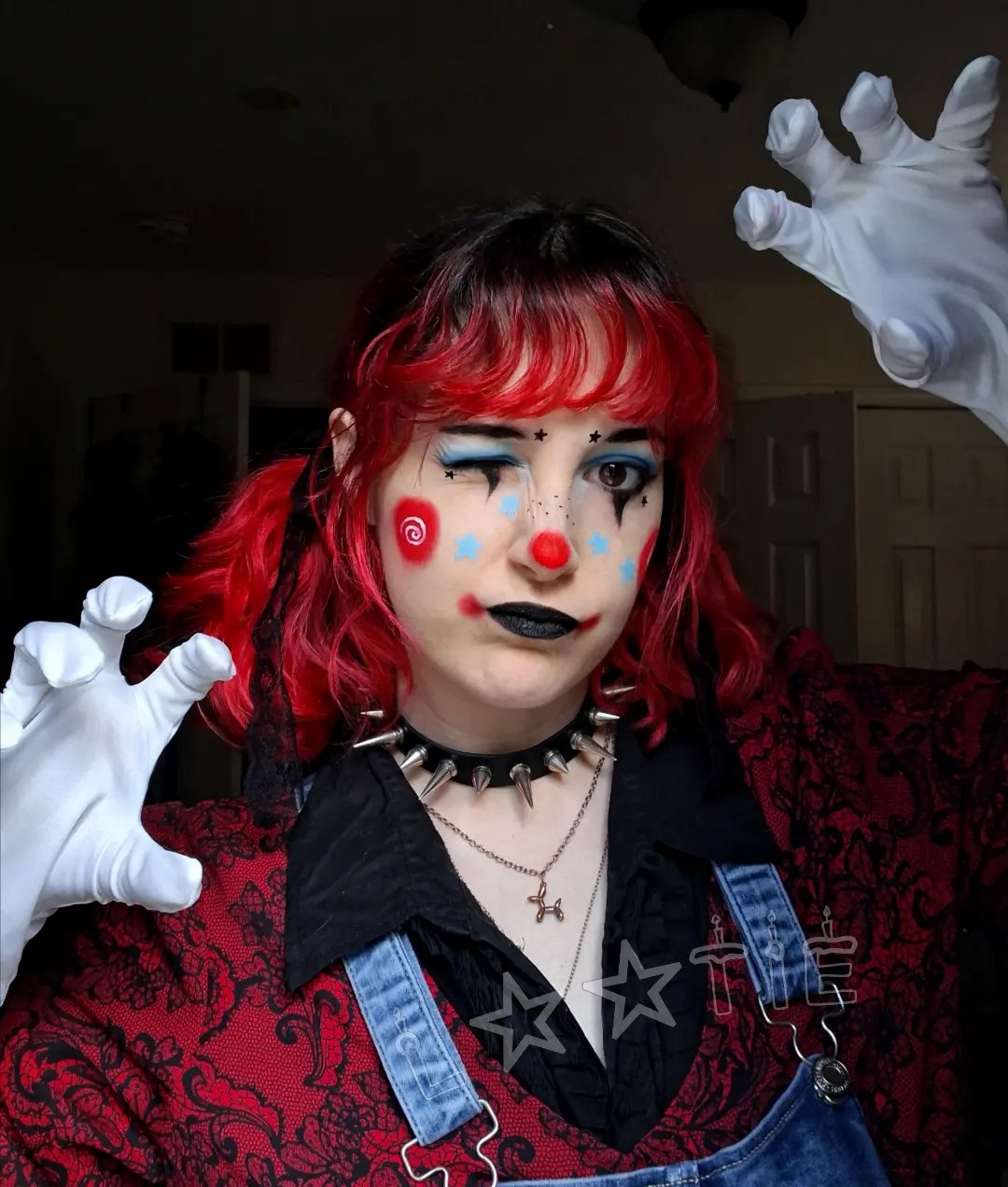 Clown Core Denim Overalls Look