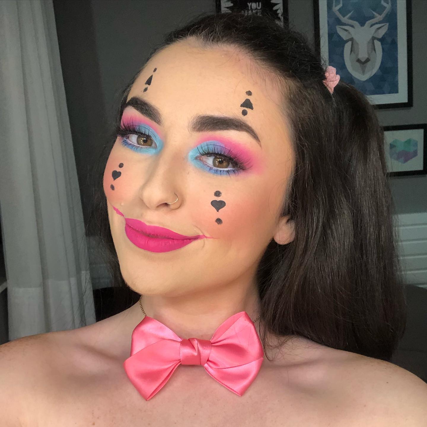 High Pigtails With Pink Scrunchie Accent