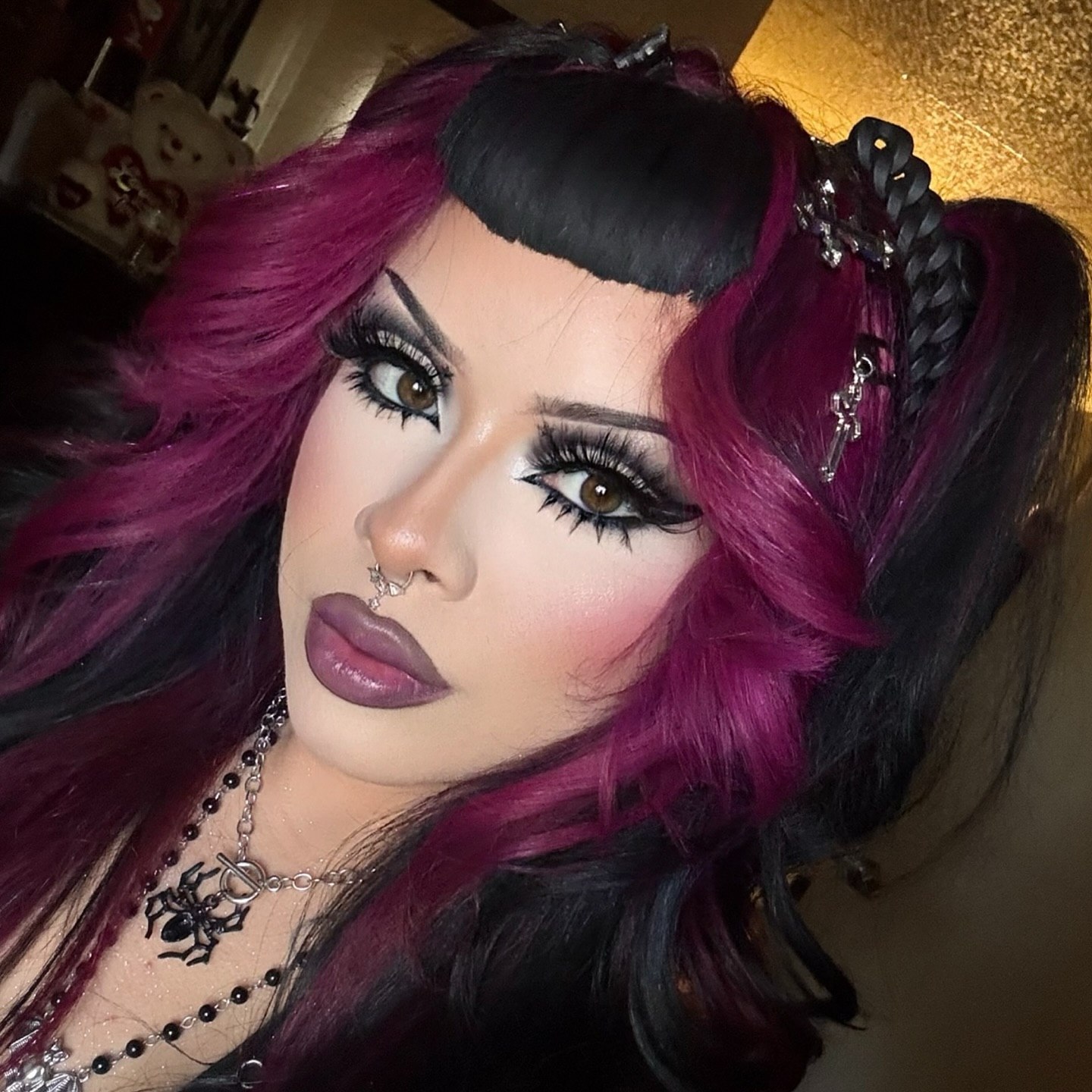 Dark Cherry Cherry Bomb Hair With Bangs