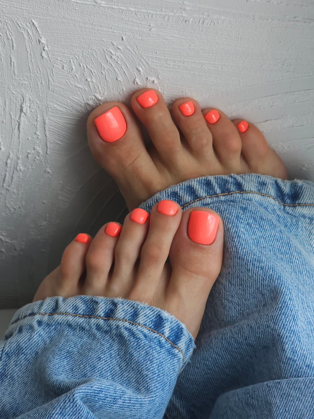 Vibrant Coral Square Toes With Glossy Finish