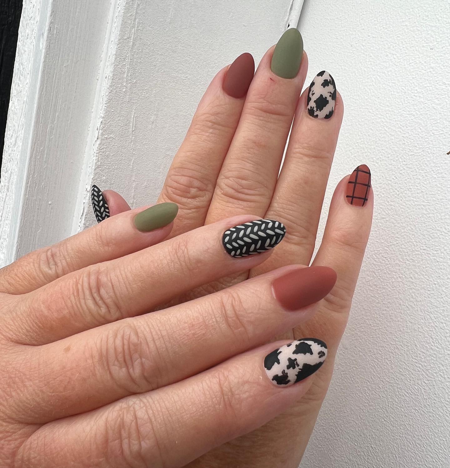 Matte Earth Tones With Fall Animal Print Accents