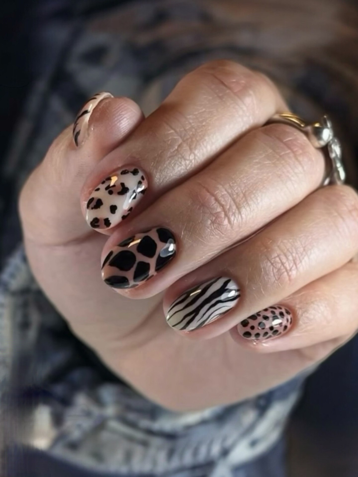 Wild Safari Mix Animal Print Nails