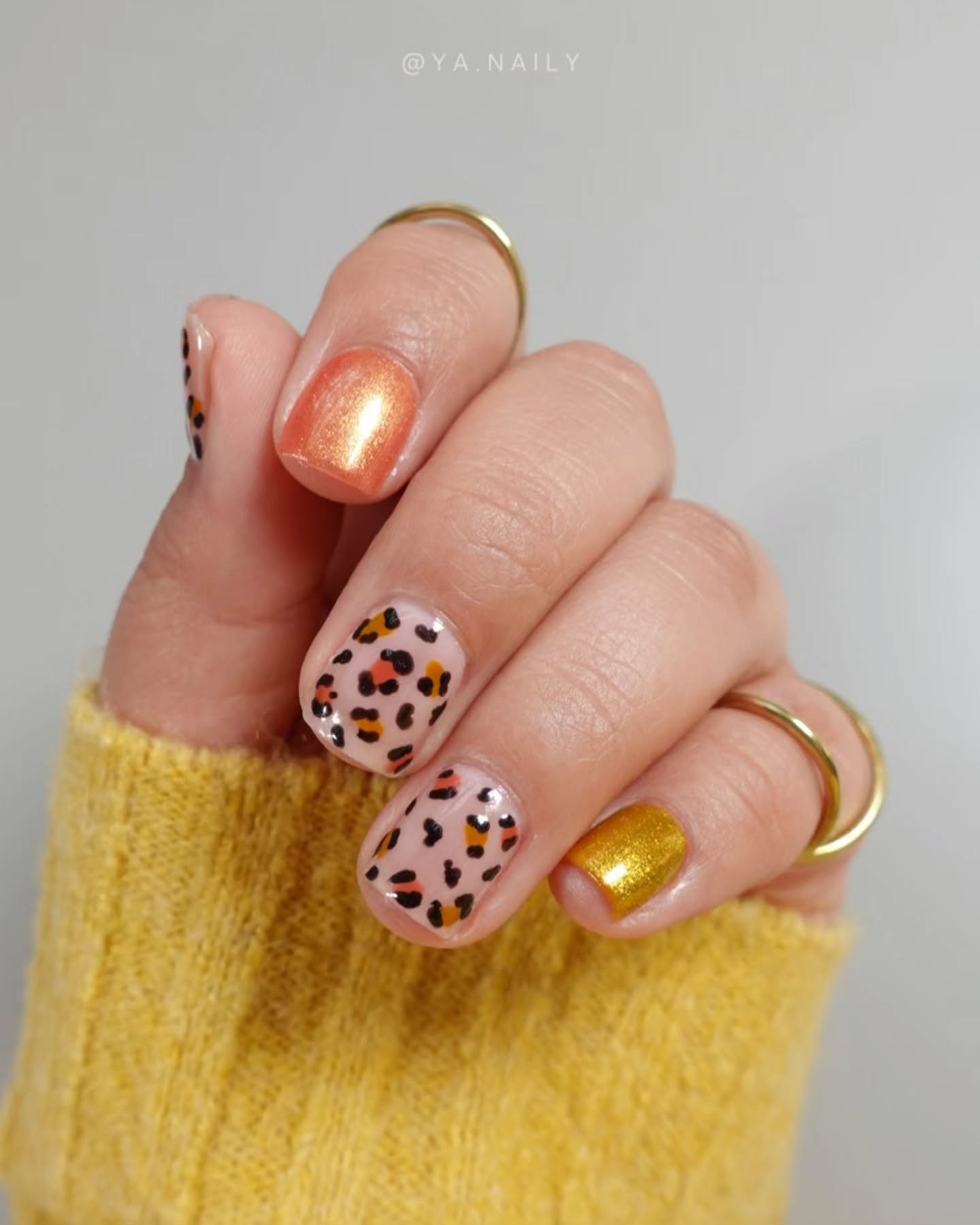 Glam Leopard Print With Gold Accents