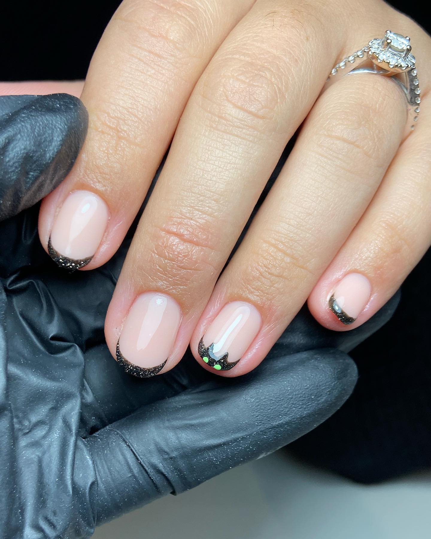 Subtle Spooky French Tip Halloween Nails