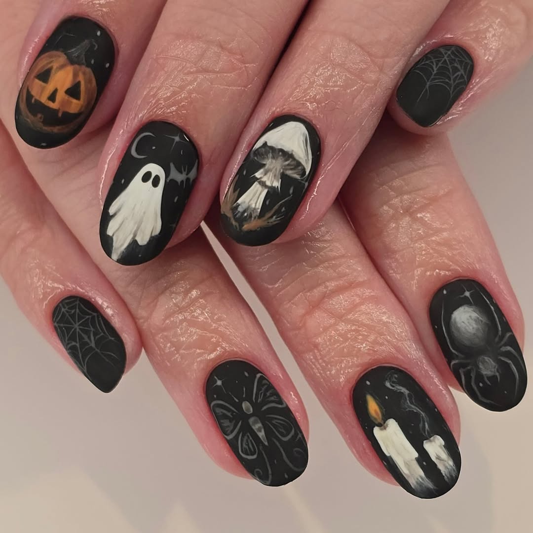 Spooky Halloween Matte Nail Art Collection