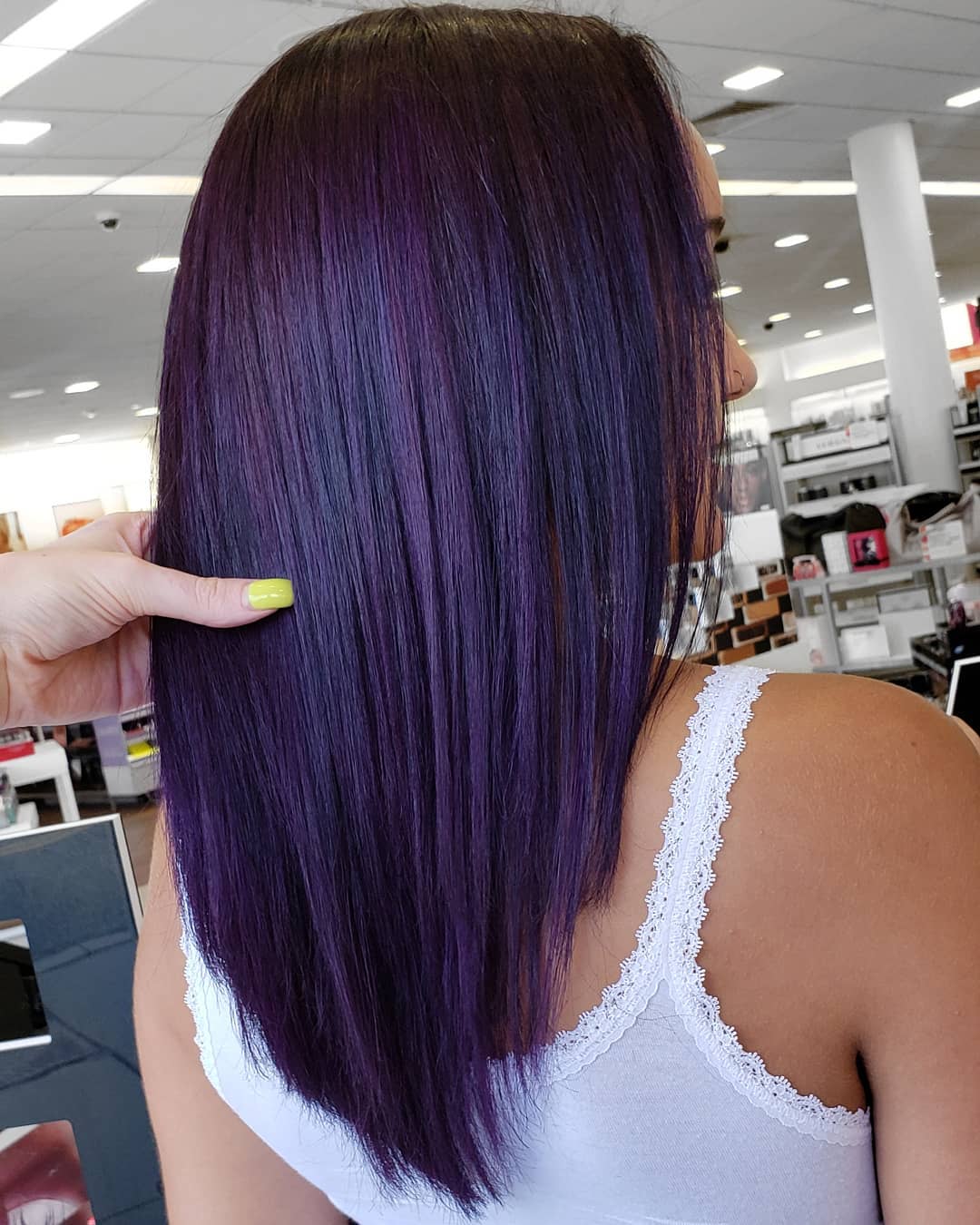 Rich Plum Bob With Subtle Violet Undertones