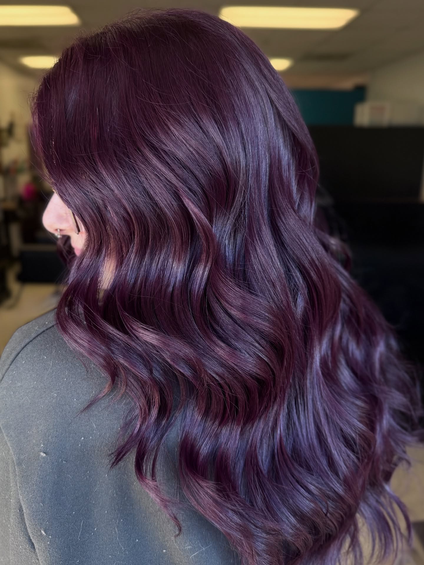 Rich Plum Waves With Subtle Violet Undertones