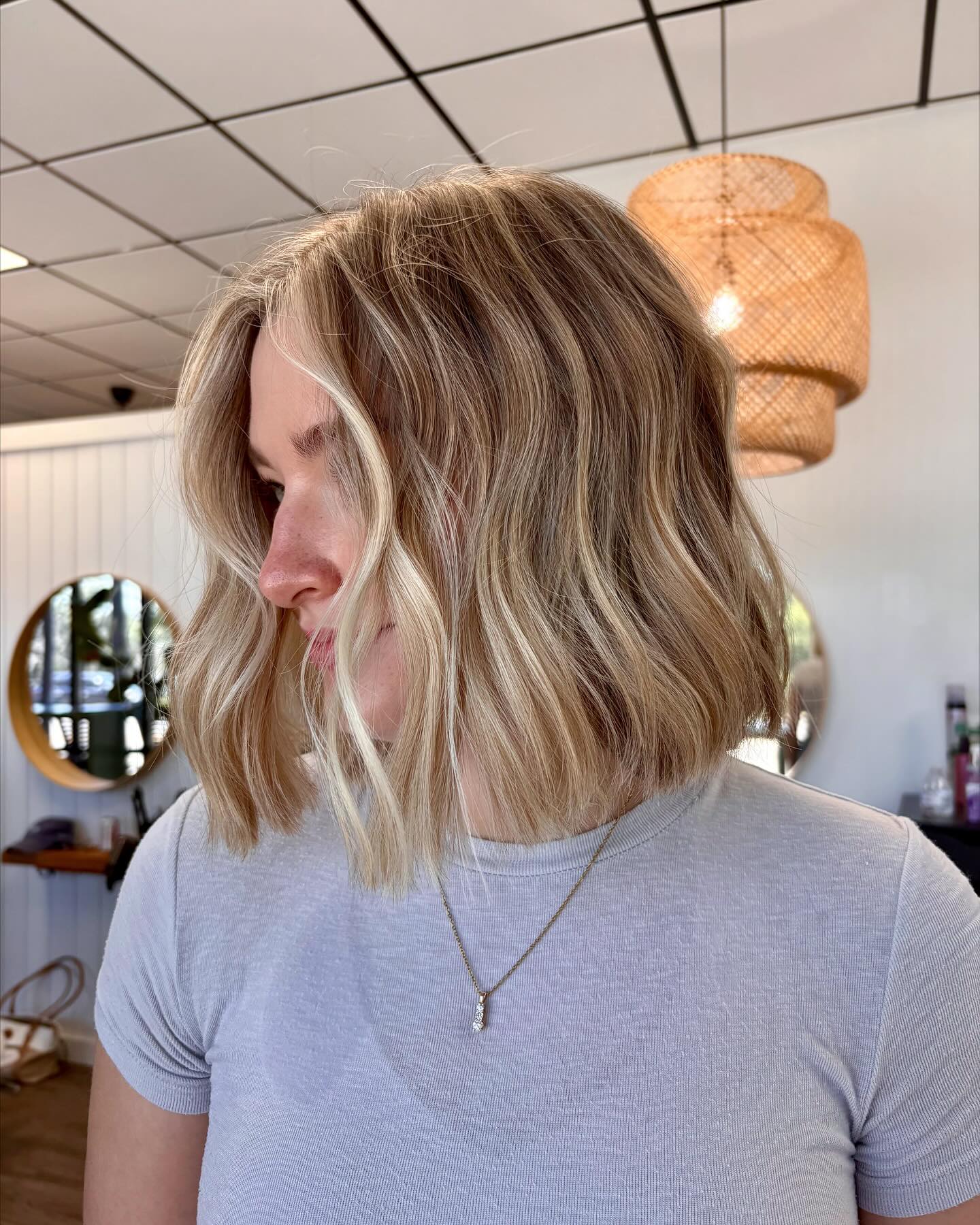 Sandy Blonde Beach Waves With Face Framing Layers