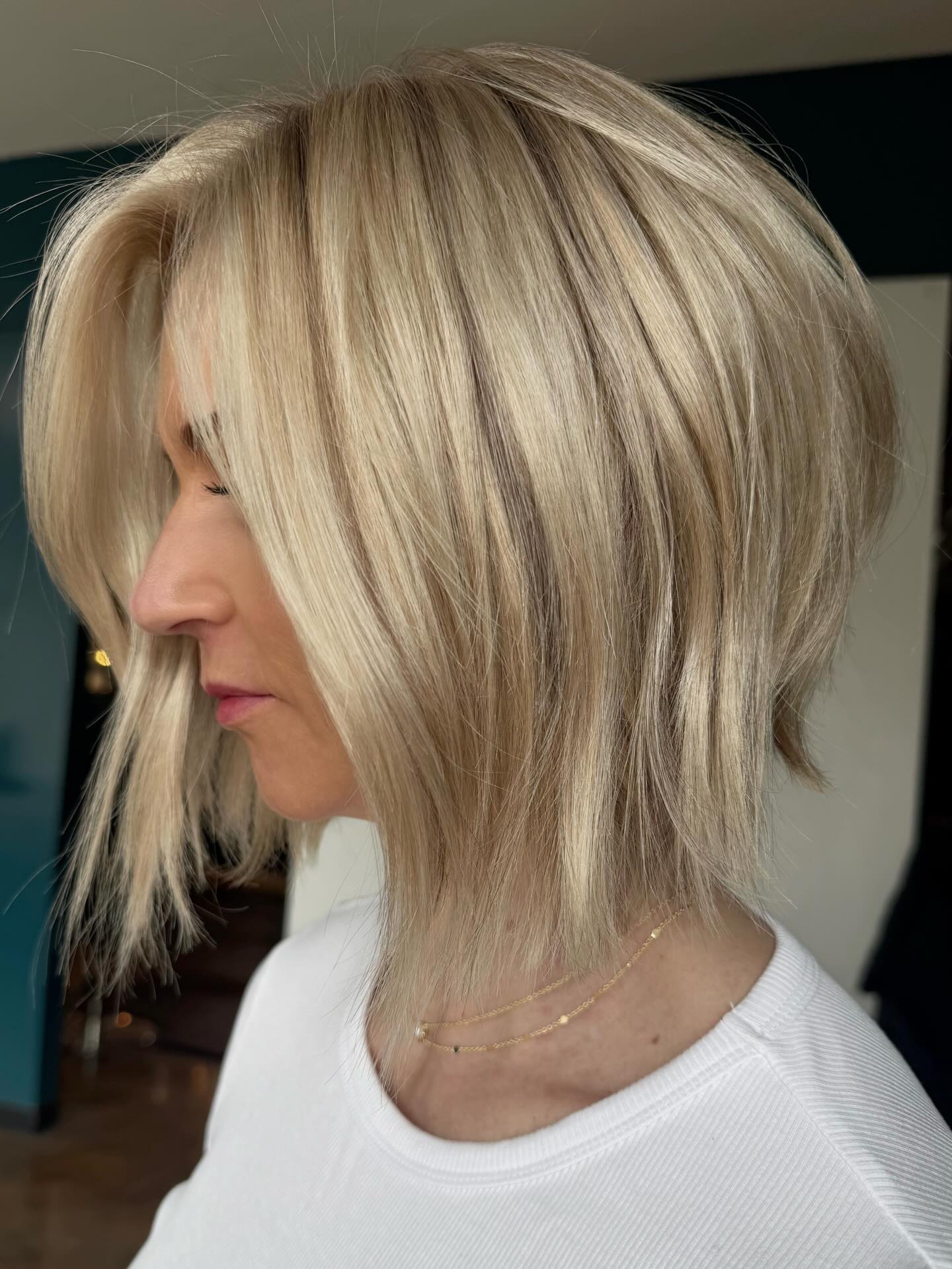 Blonde Choppy Bob With Face Framing Layers