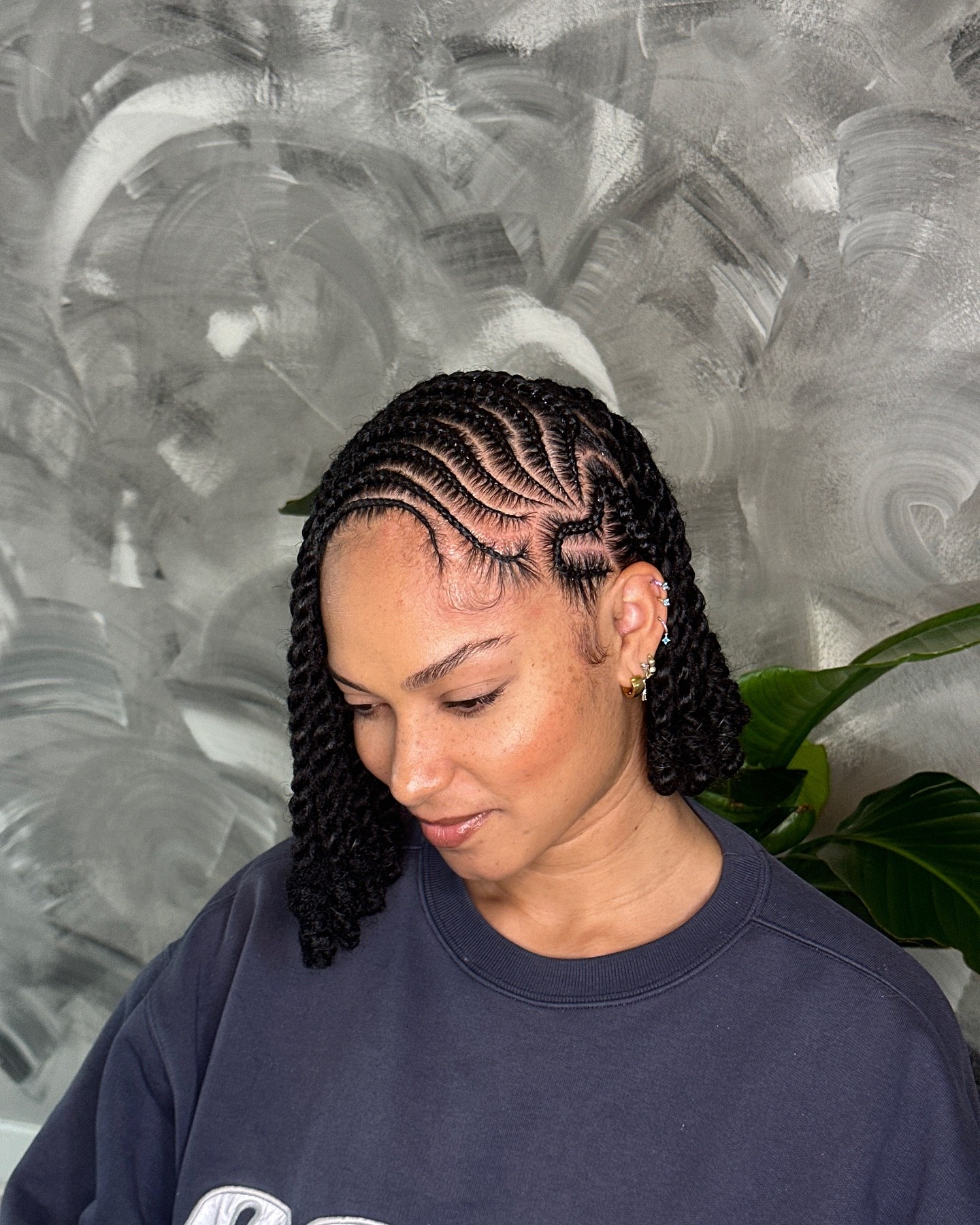 Intricate Cornrows With Twists