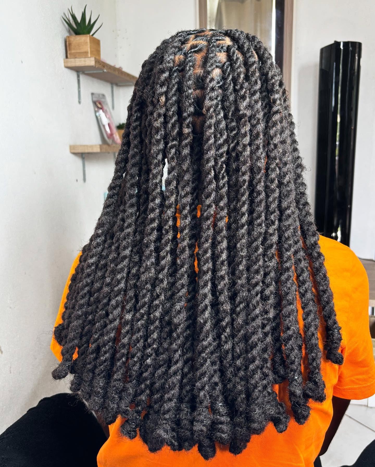 Thick Two-Strand Twists With Defined Ends