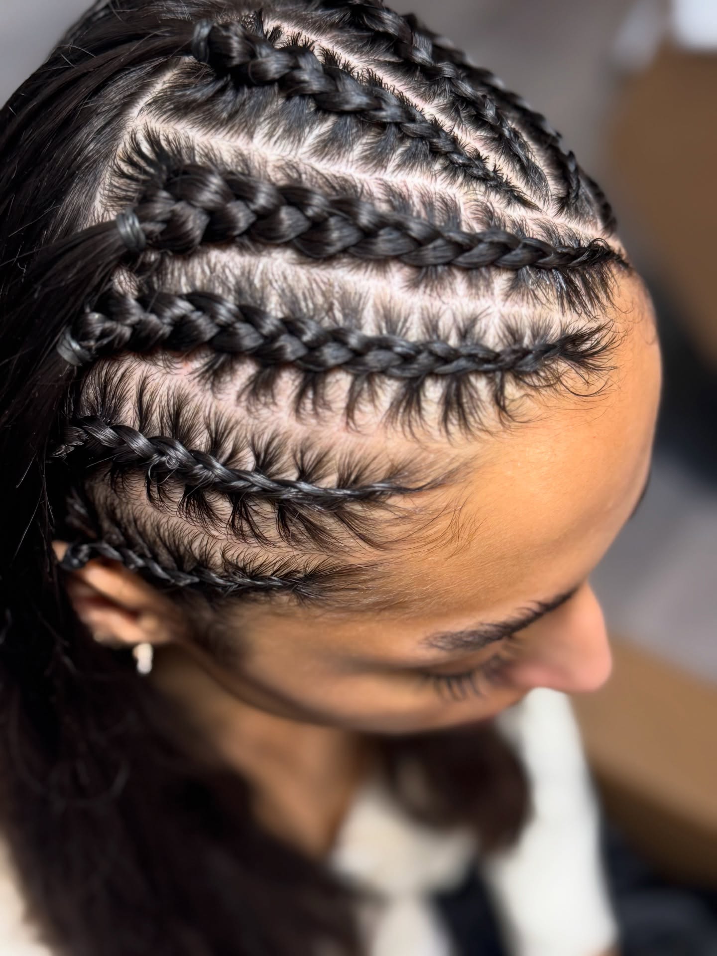 Sleek Cornrow Braids With Baby Hair Edges