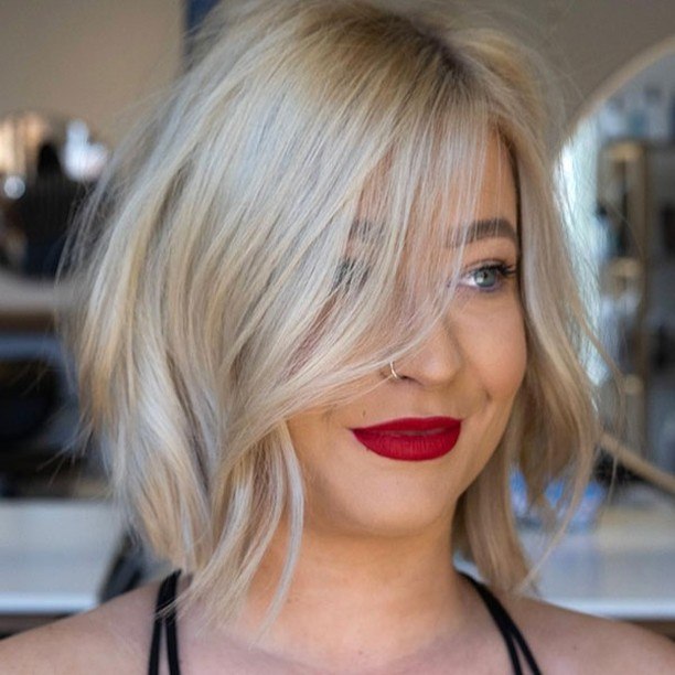 Choppy Blonde Bob With Effortless Waves