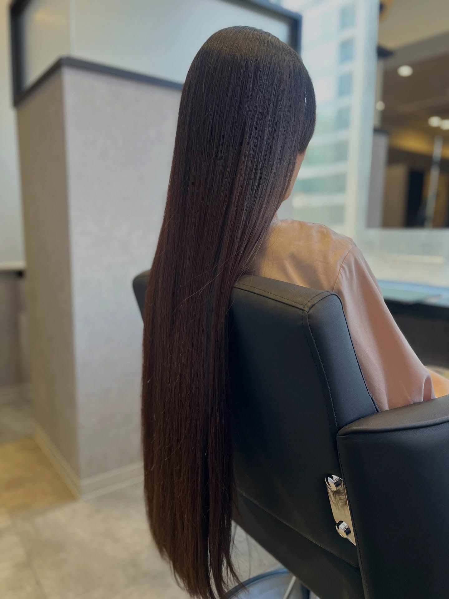 Sleek Waist Length Glass Hair