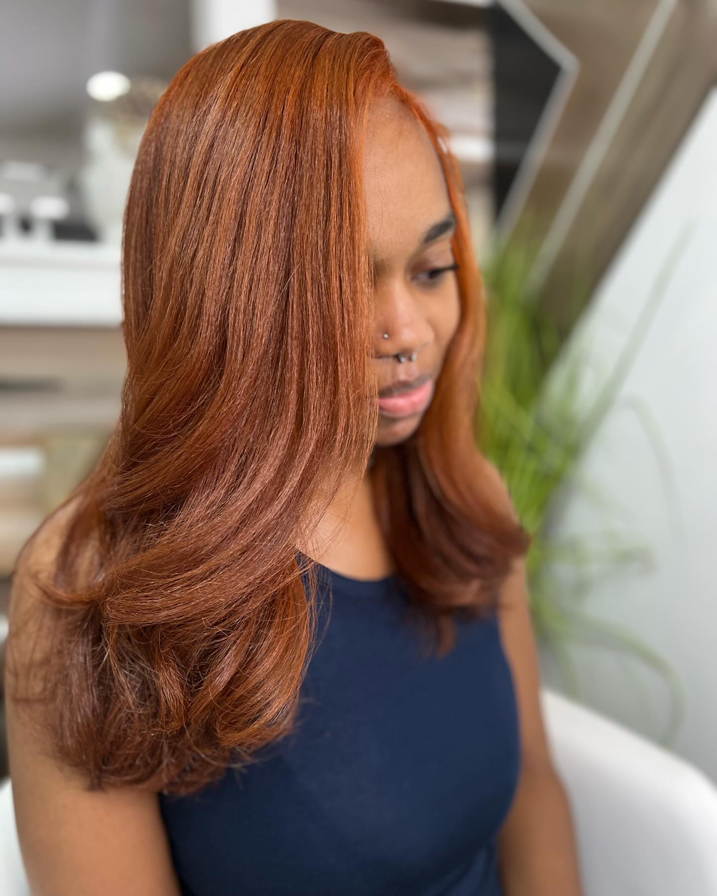 Copper Penny Layers With Face Framing Shine