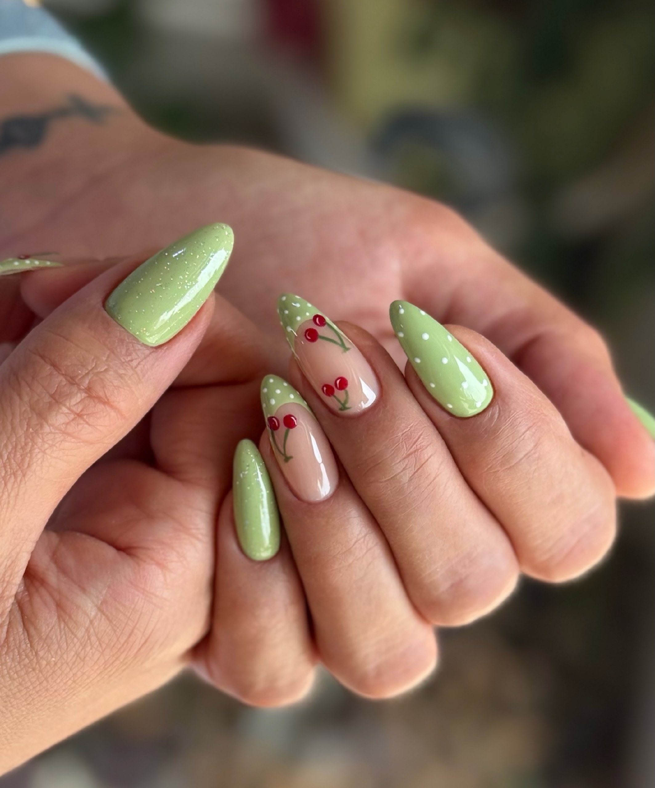 Lime Green Cherry Almond French