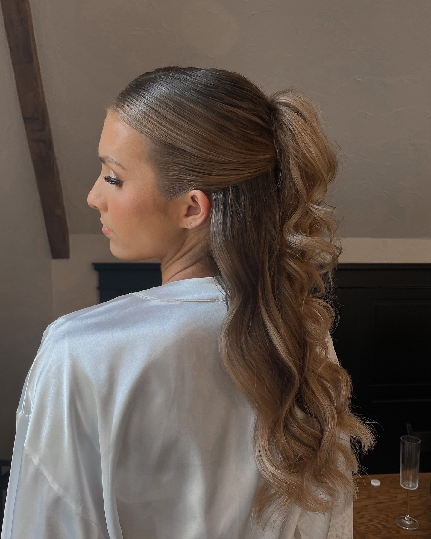Glamorous Half Up High Ponytail With Loose Curls