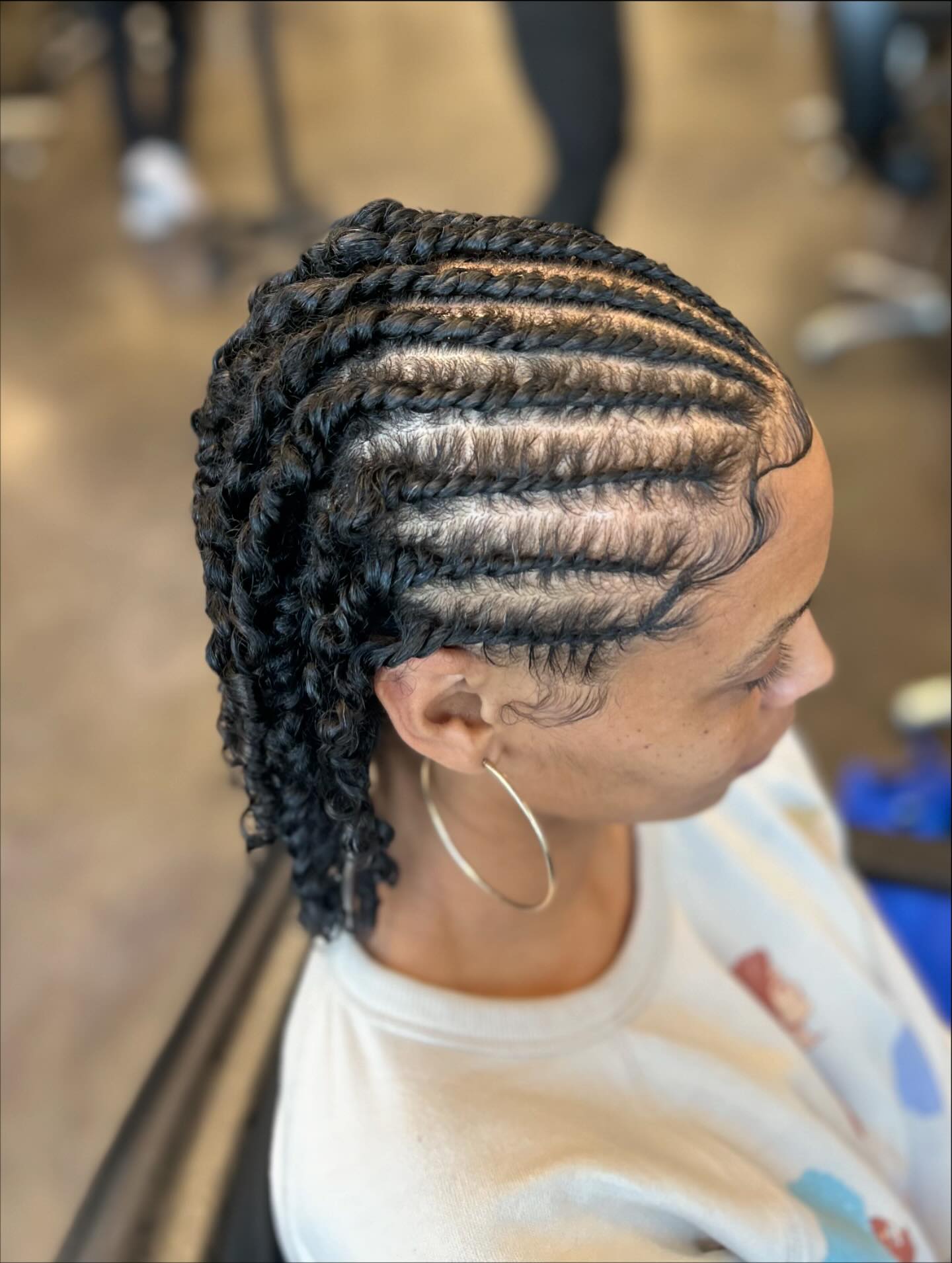 Defined Flat Twists With Swirled Baby Hairs