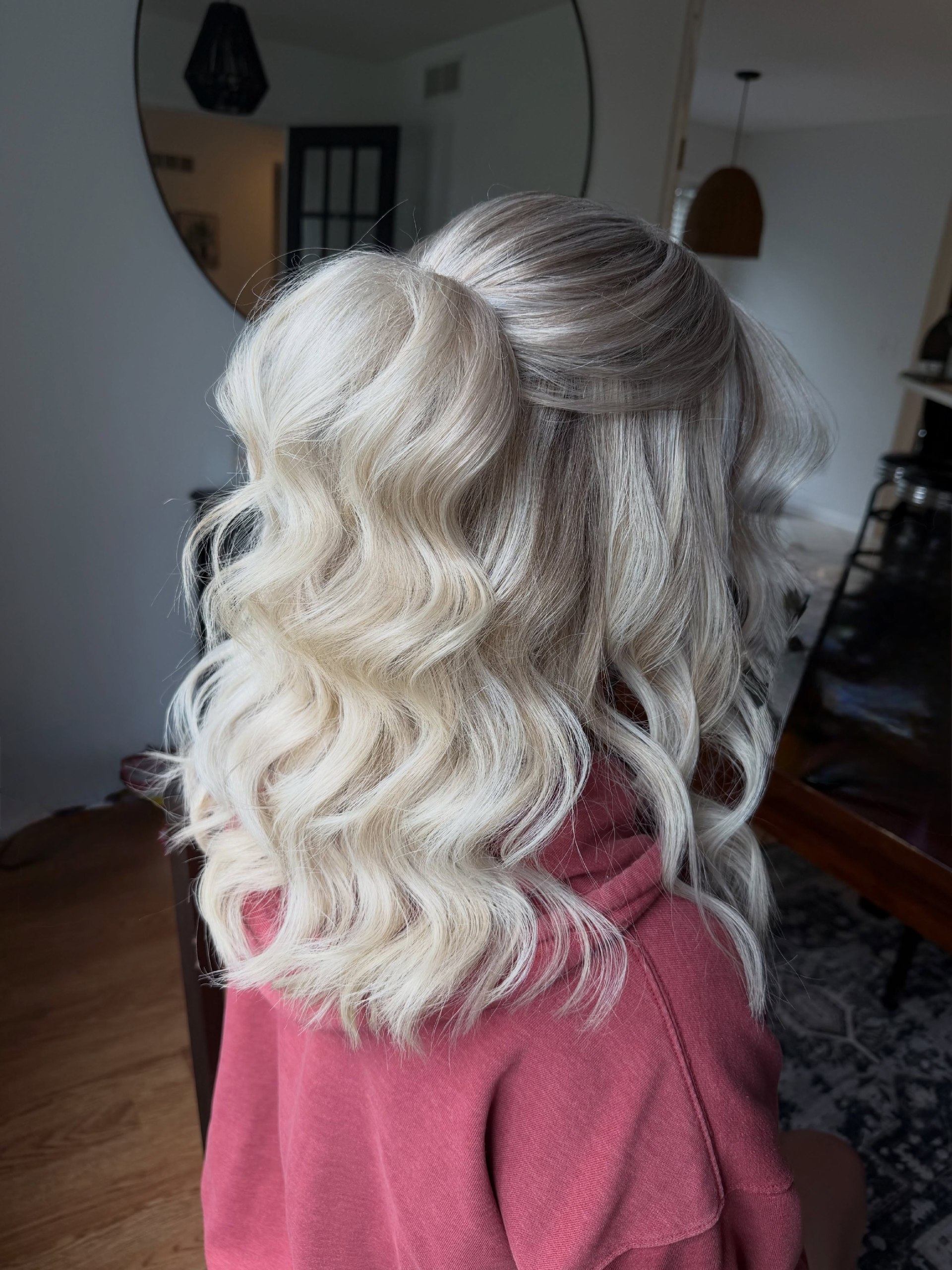 Glamorous Half-Up Waves For Prom Night