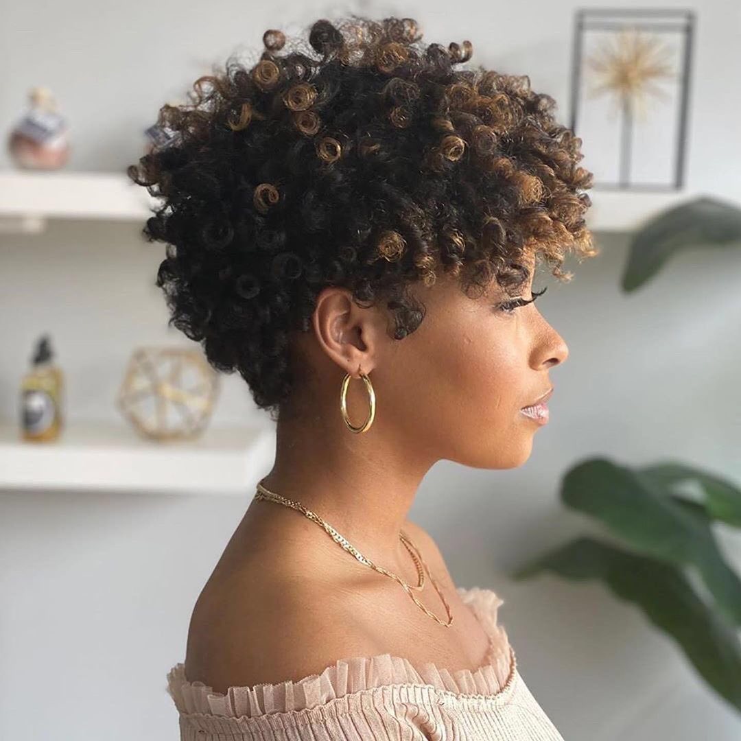 Textured Pixie Cut With Honey Blonde Highlights